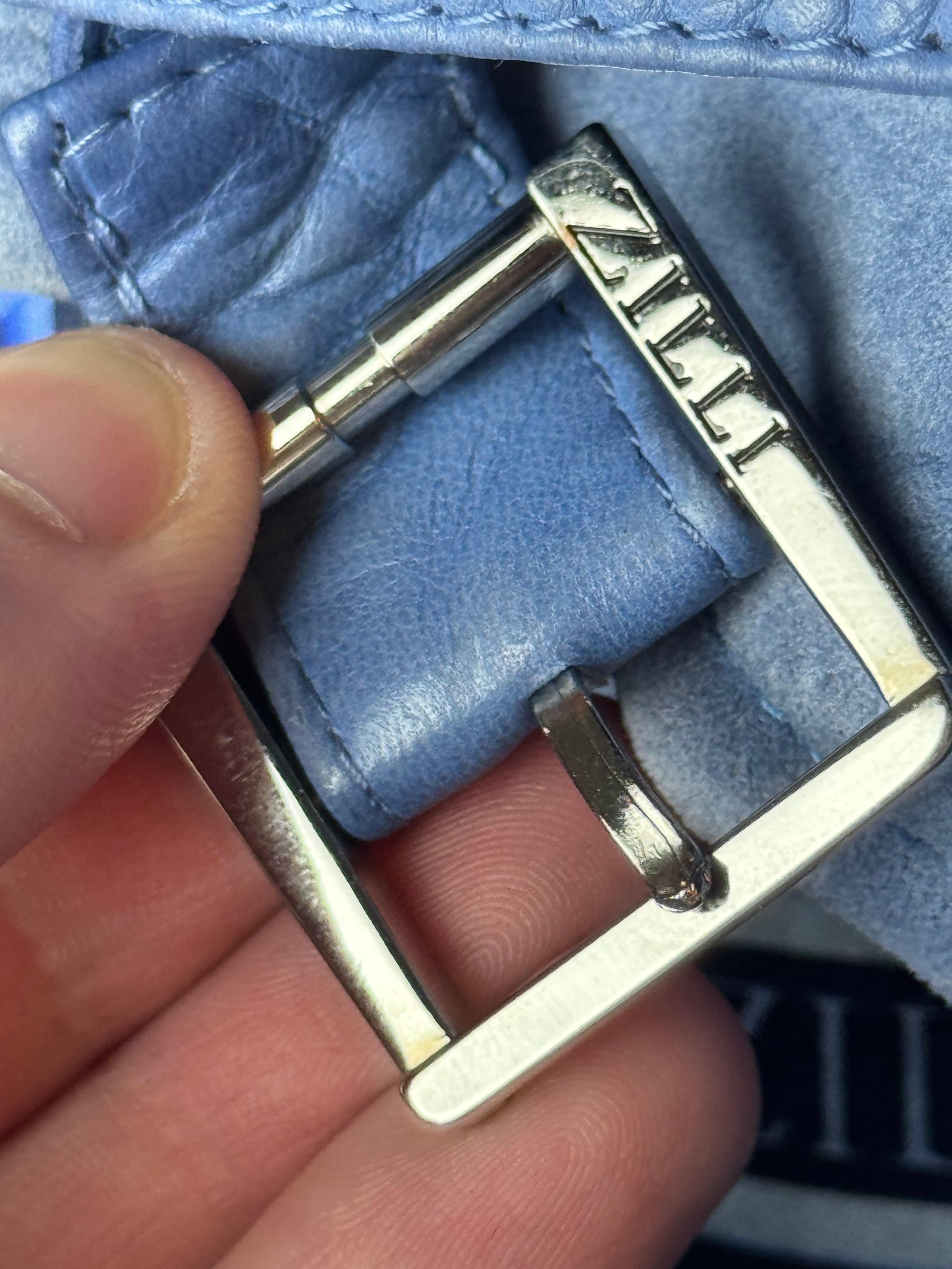 ZILLI Zilli "Funk" Suede Blue Jacket, detail view 12