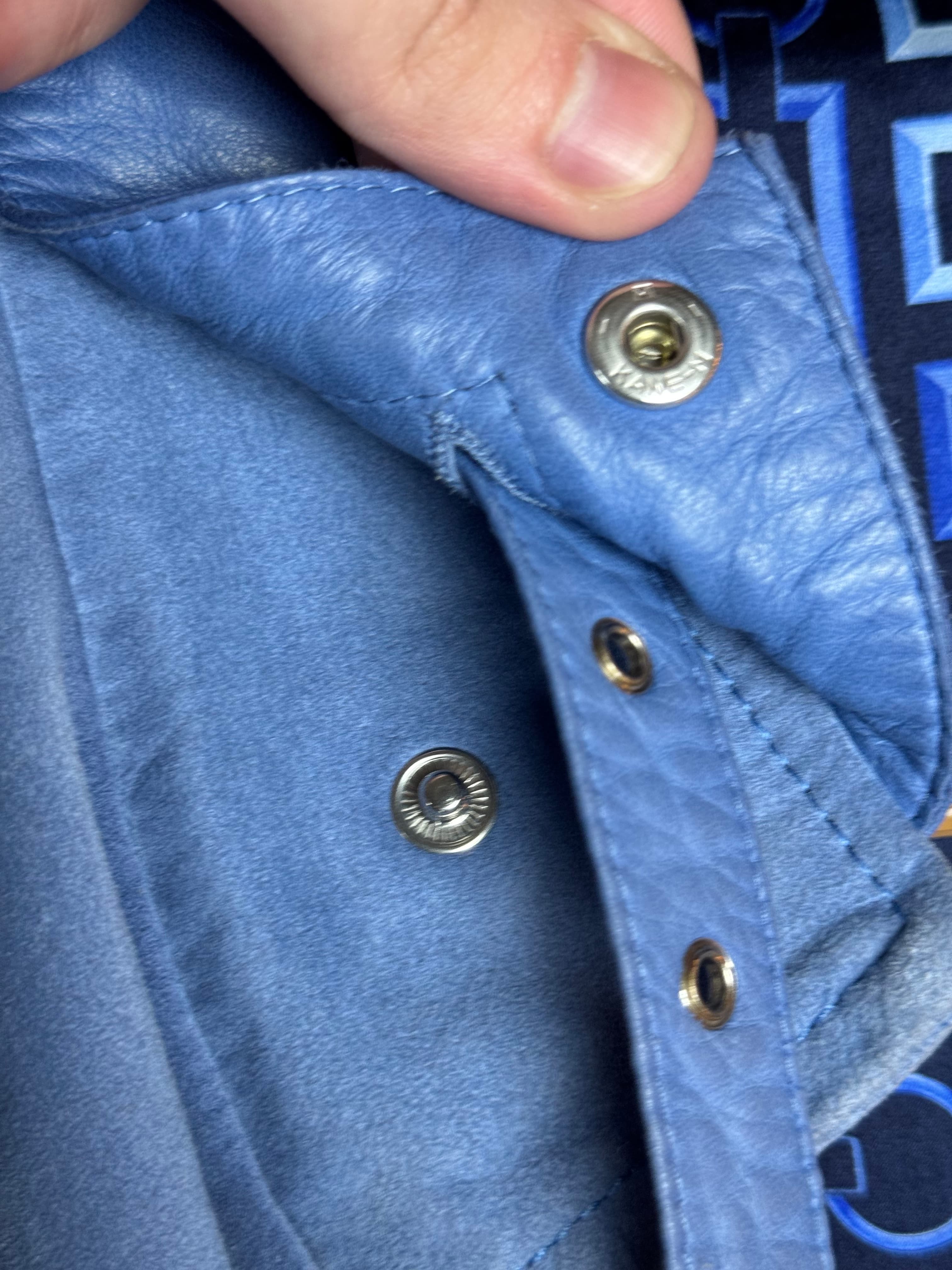 ZILLI Zilli "Funk" Suede Blue Jacket, detail view 20