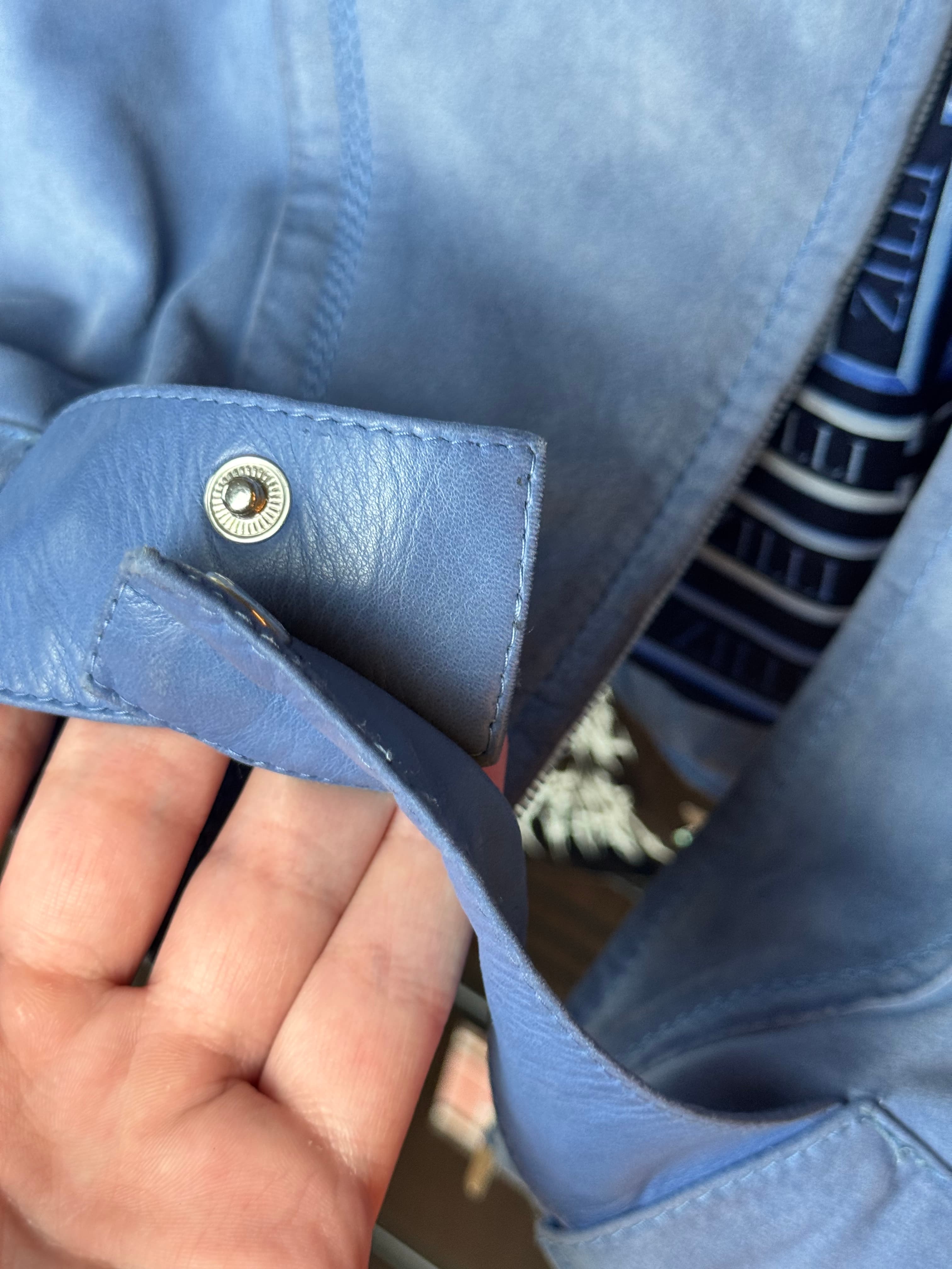 ZILLI Zilli "Funk" Suede Blue Jacket, detail view 17