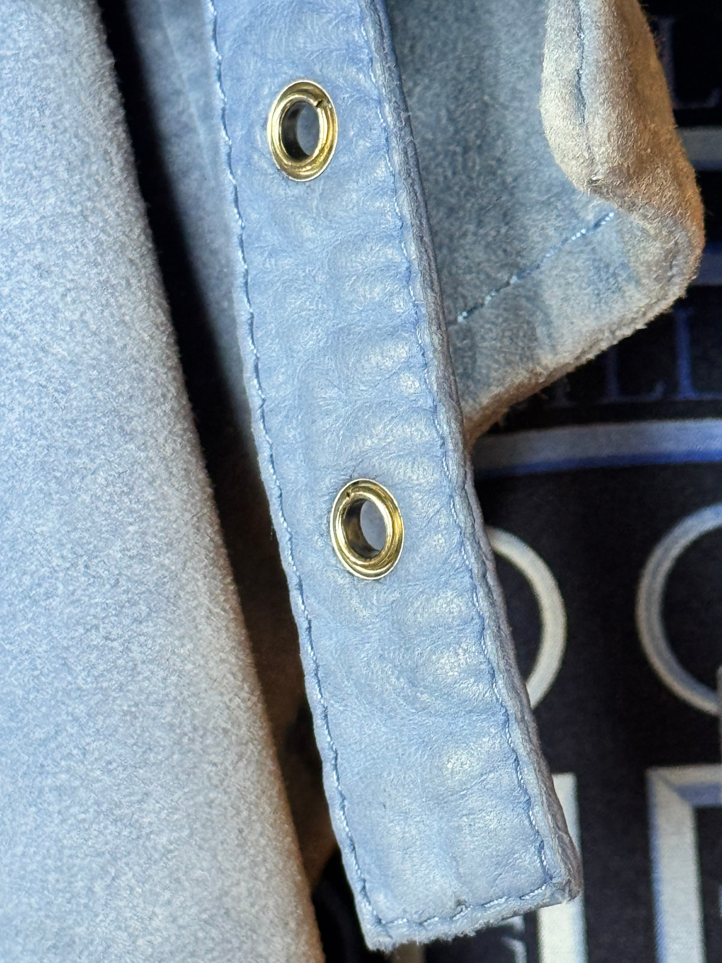 ZILLI Zilli "Funk" Suede Blue Jacket, detail view 11