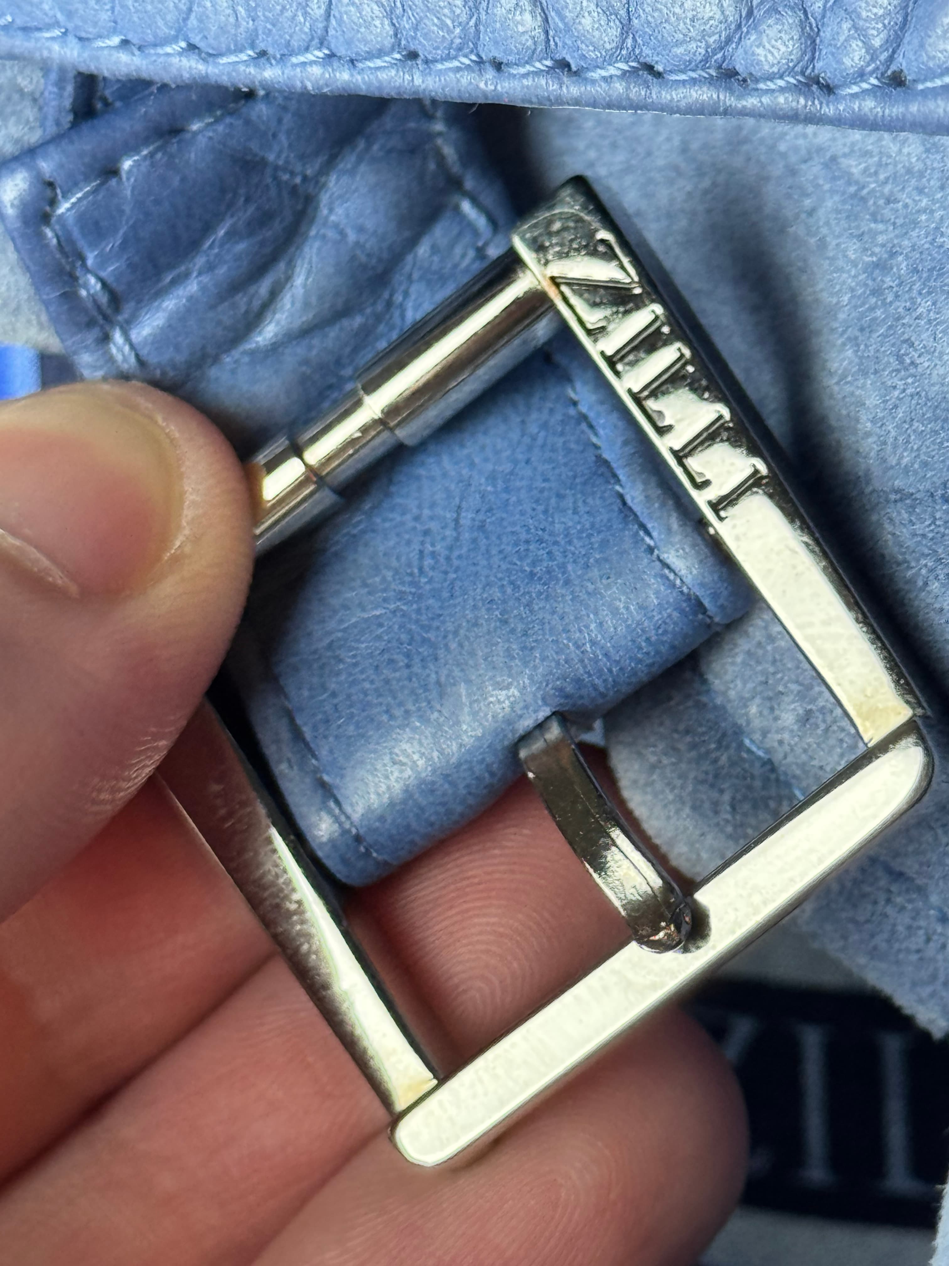 ZILLI Zilli "Funk" Suede Blue Jacket, detail view 13