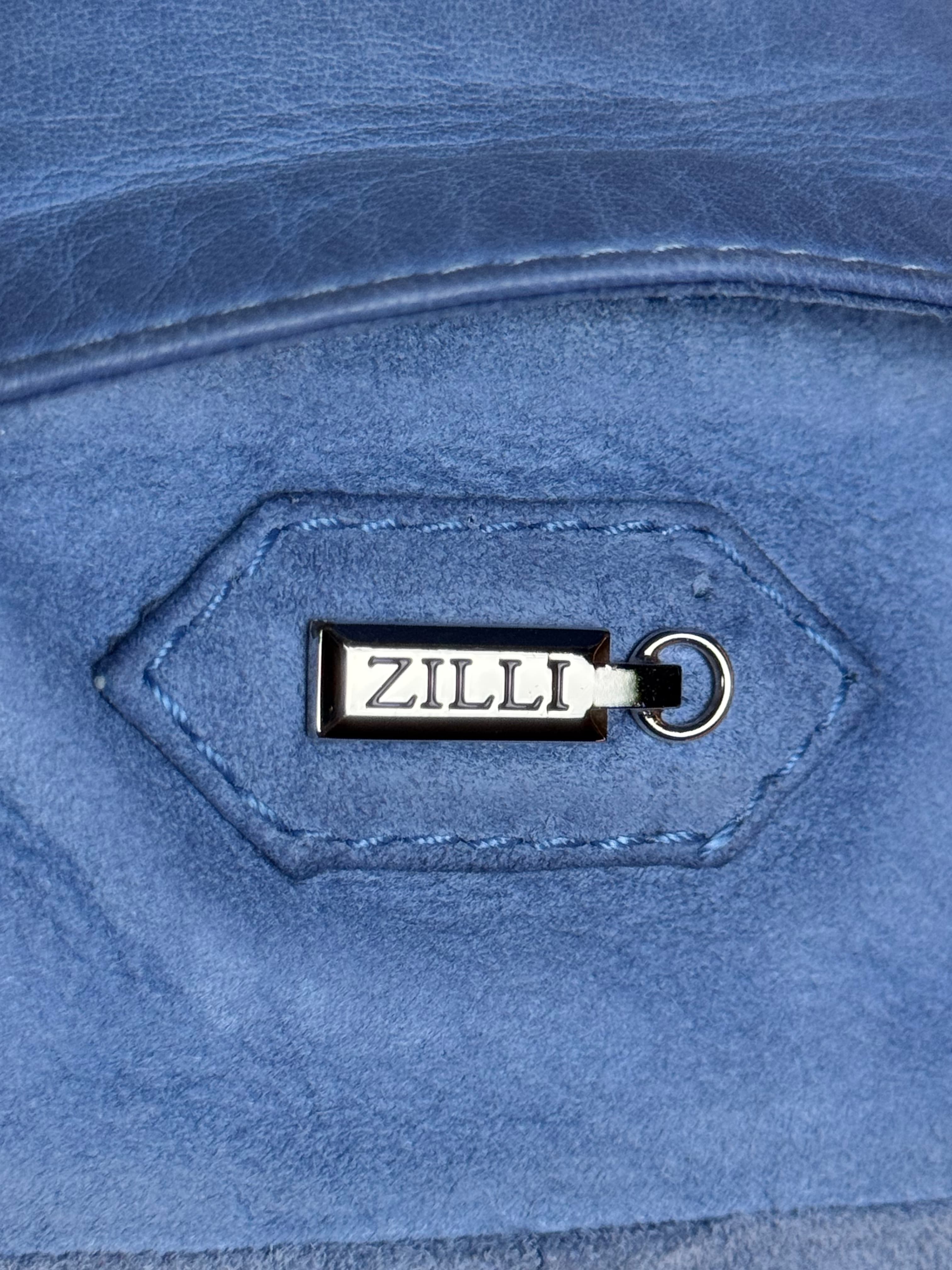 ZILLI Zilli "Funk" Suede Blue Jacket, detail view 21