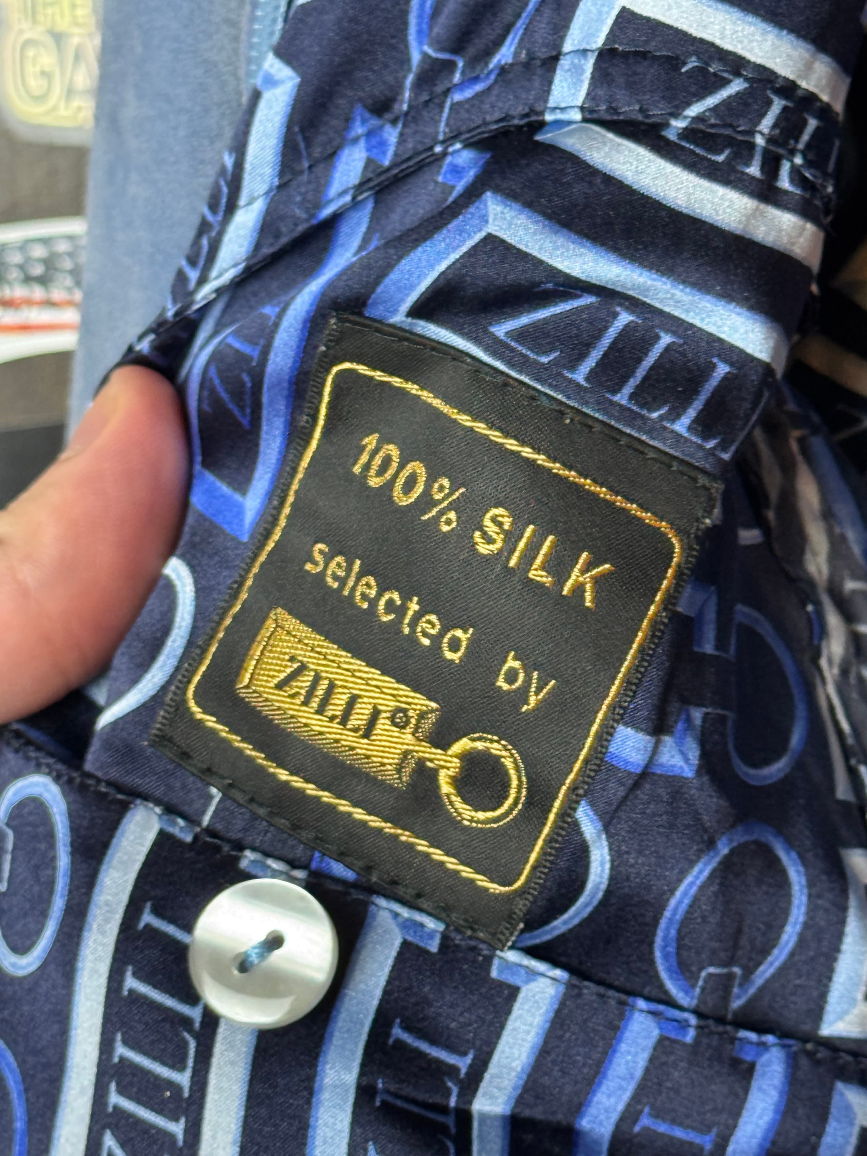 ZILLI Zilli "Funk" Suede Blue Jacket, detail view 9