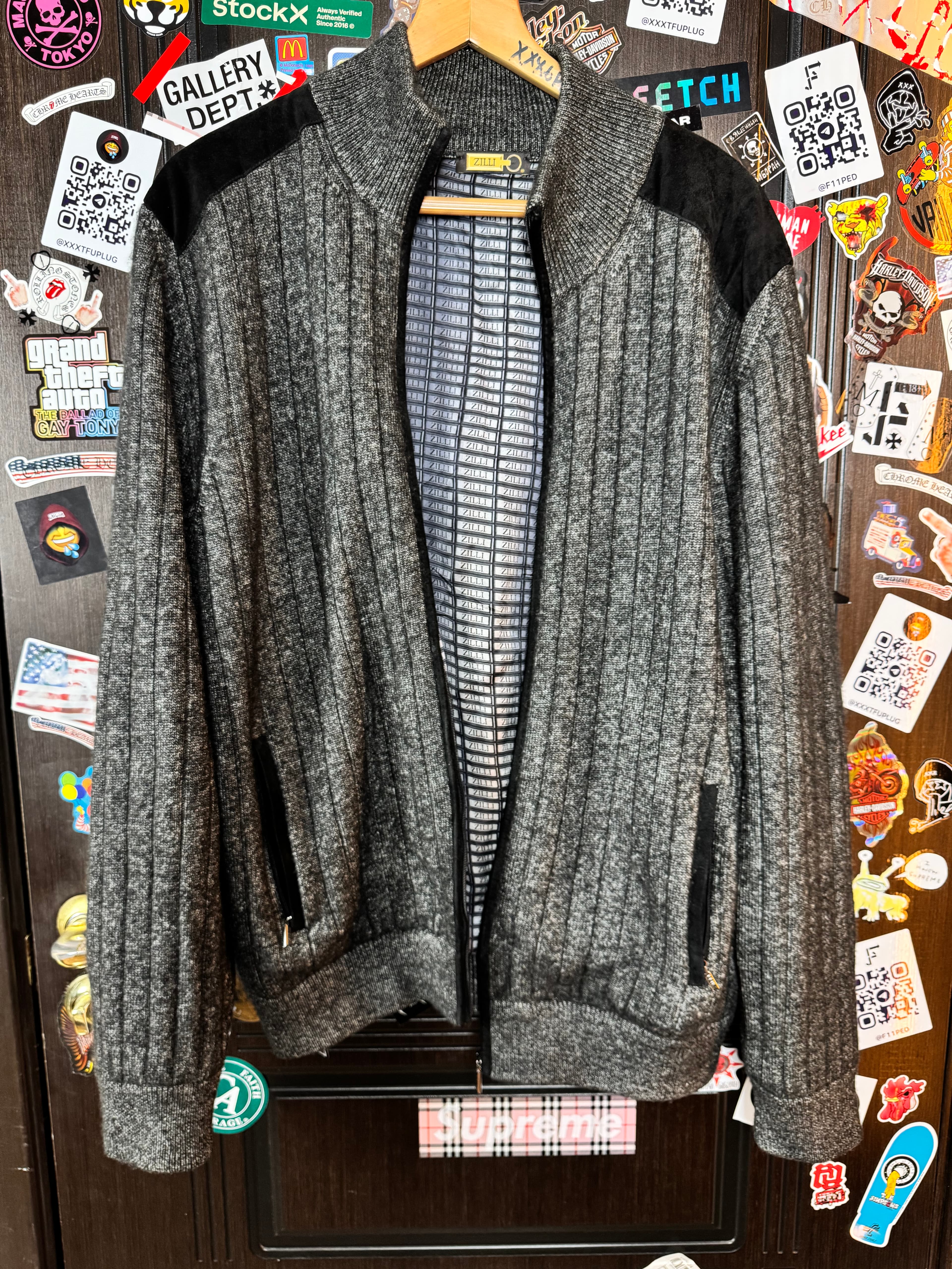 ZILLI Zilli Suede Cashmere Neck-Zip, detail view 3