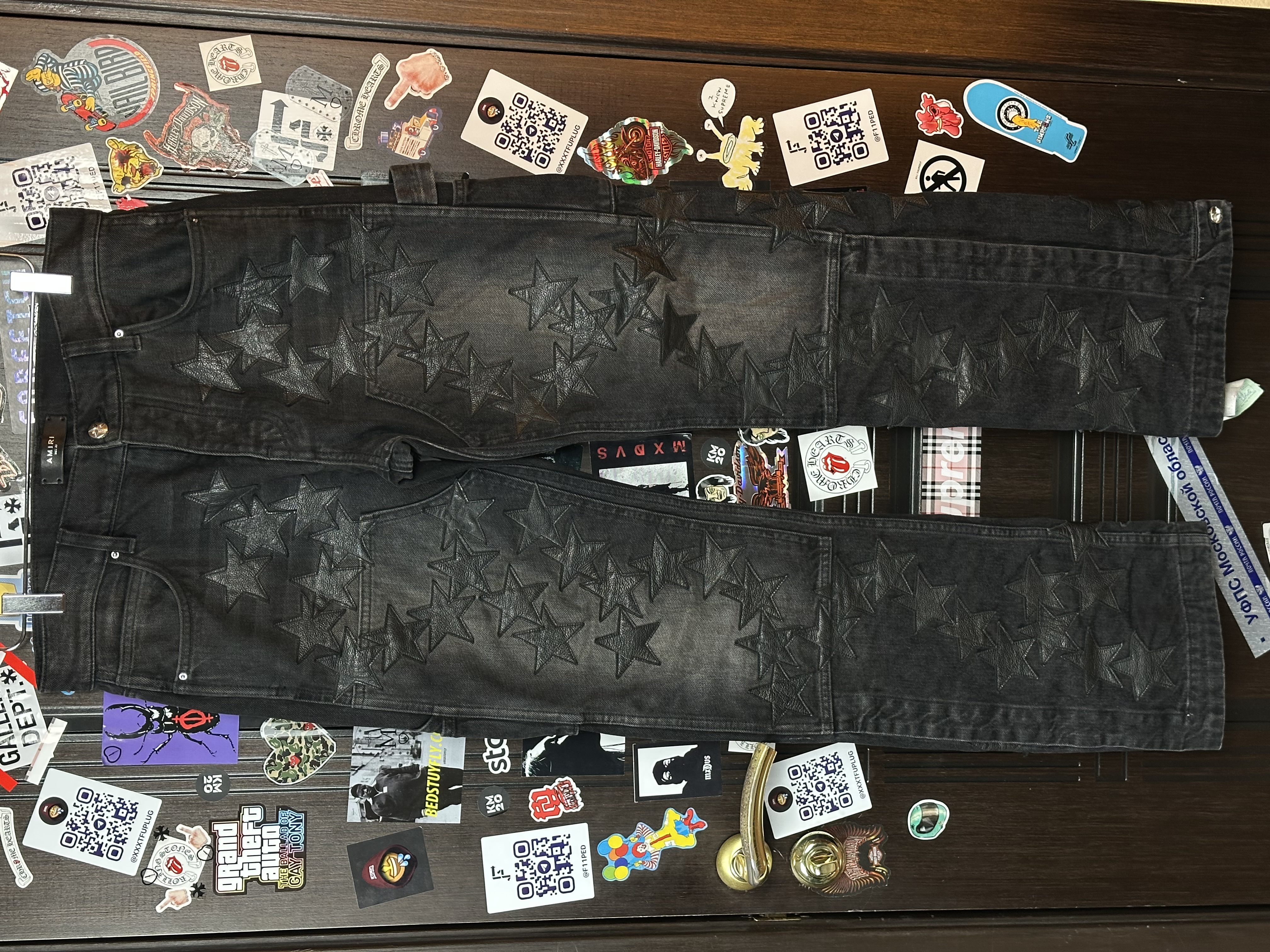 Amiri Amiri & Chemist FW 2022 Black Carpenter Jeans, detail view 2