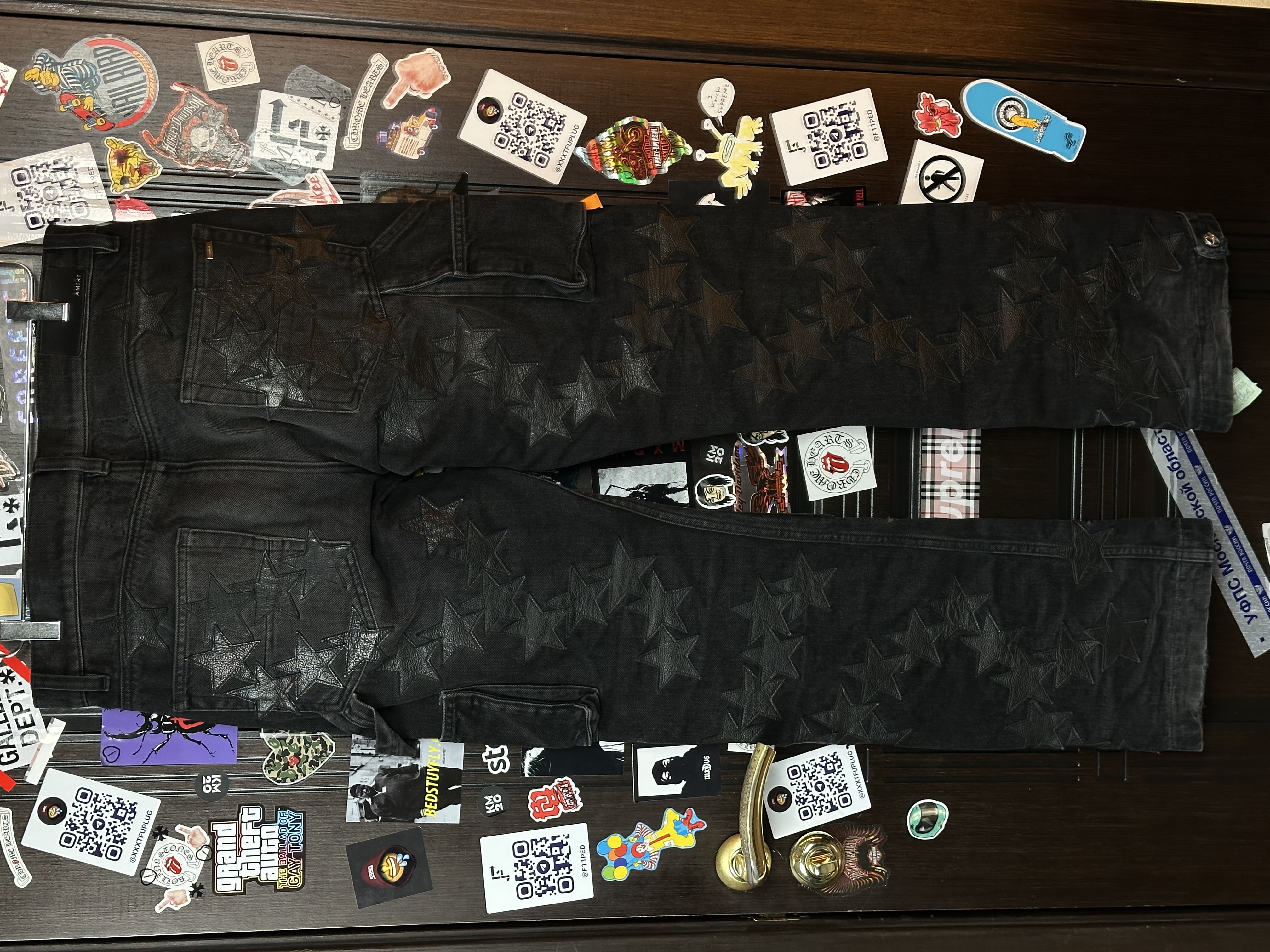 Amiri Amiri & Chemist FW 2022 Black Carpenter Jeans, detail view 3