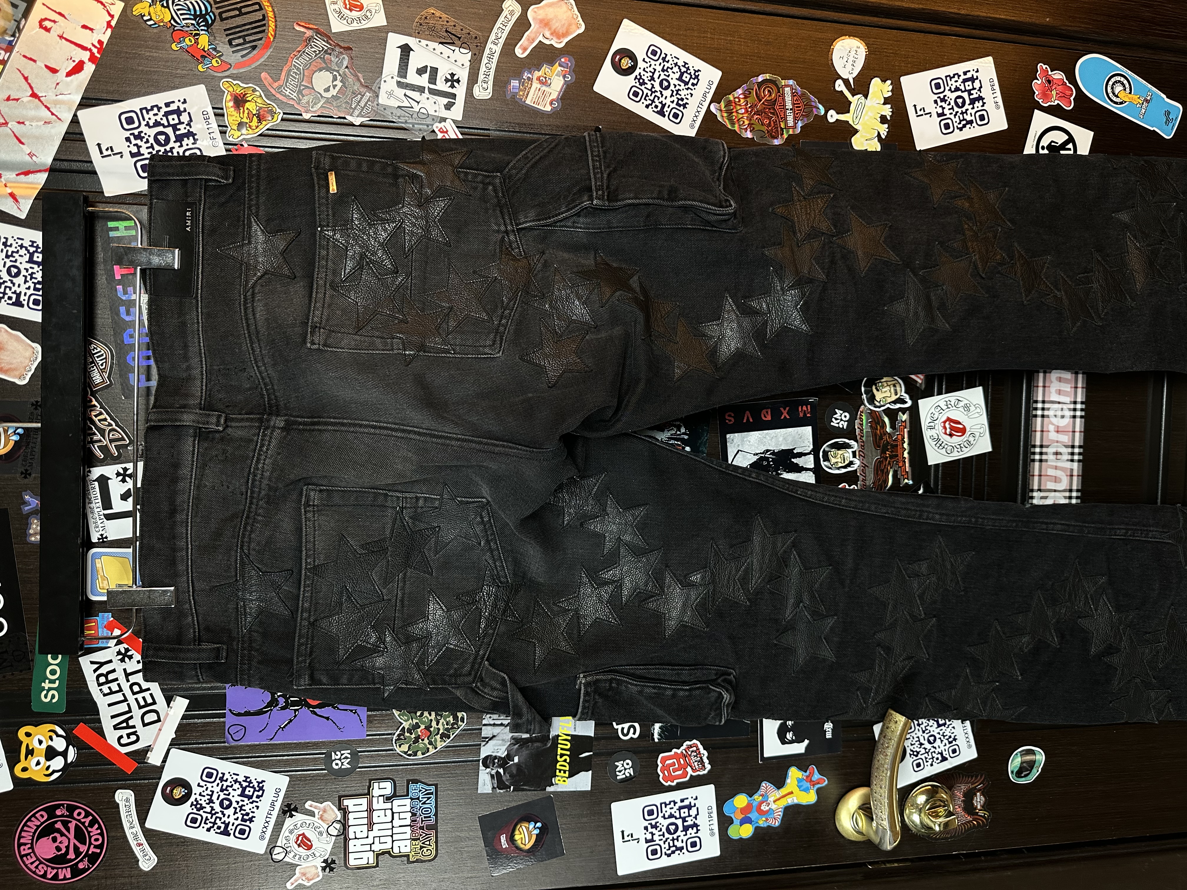 Amiri Amiri & Chemist FW 2022 Black Carpenter Jeans, detail view 4