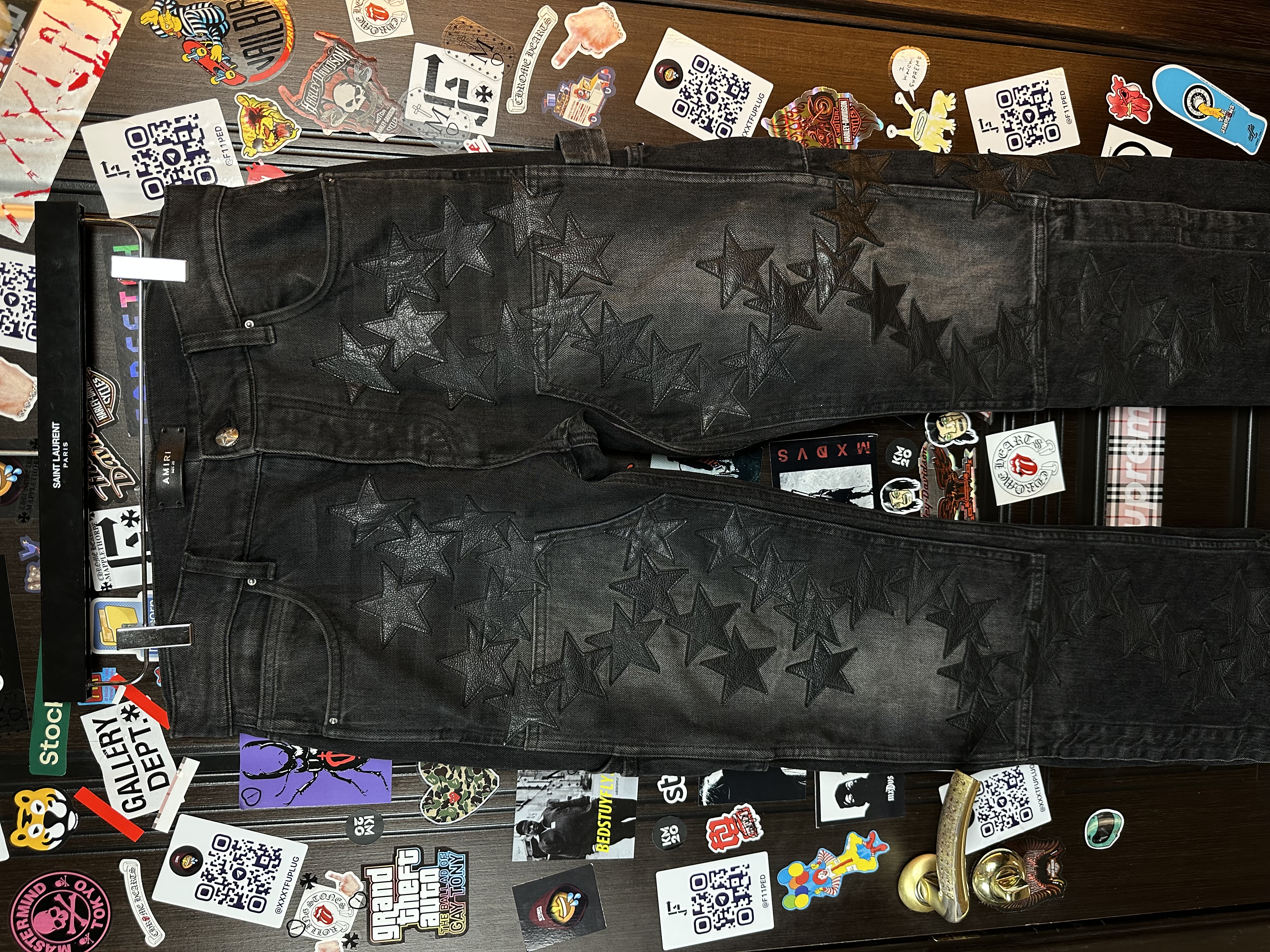 Amiri Amiri & Chemist FW 2022 Black Carpenter Jeans, detail view 5