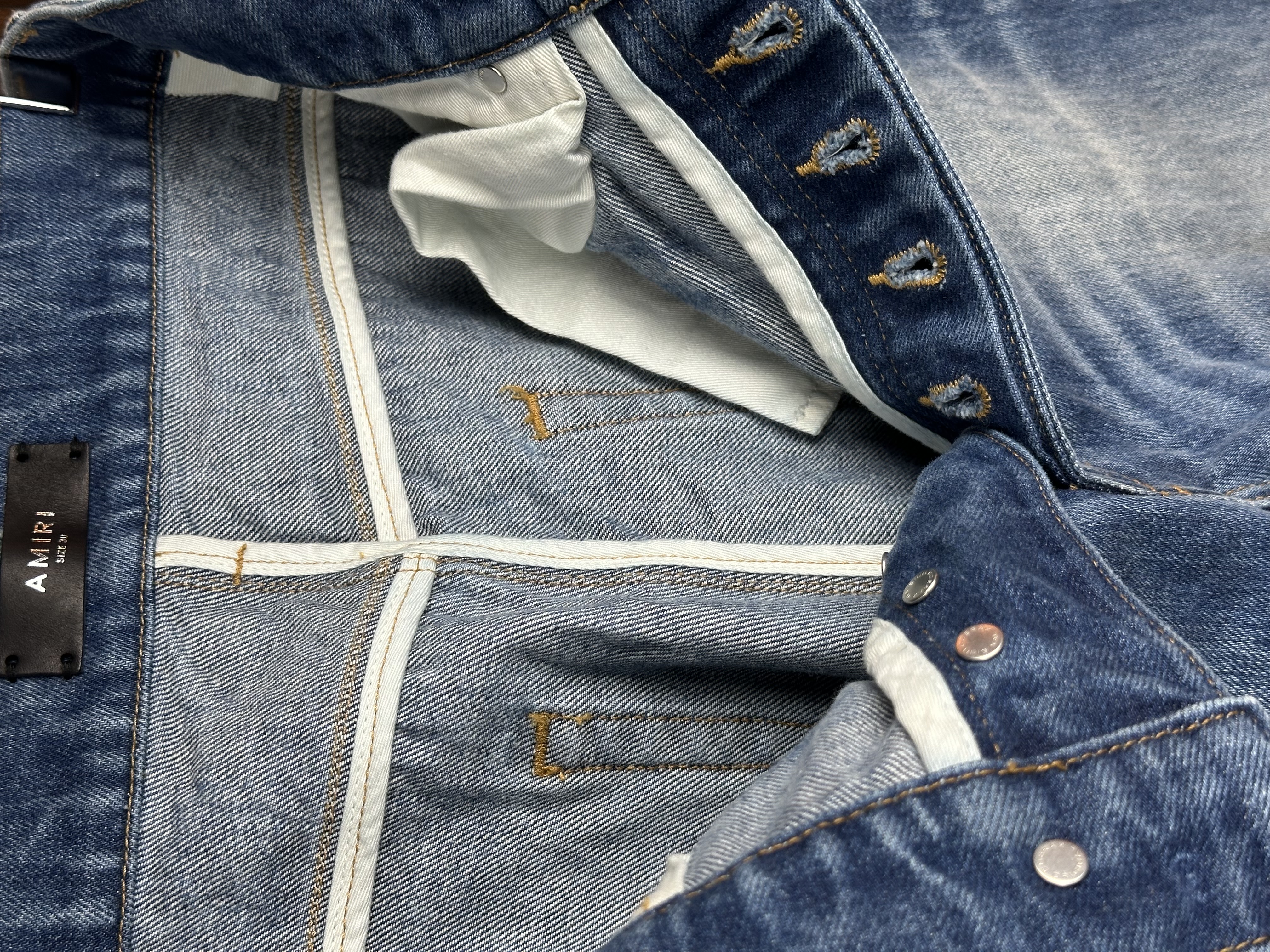 Amiri Amiri Blue Flare Jeans, detail view 20