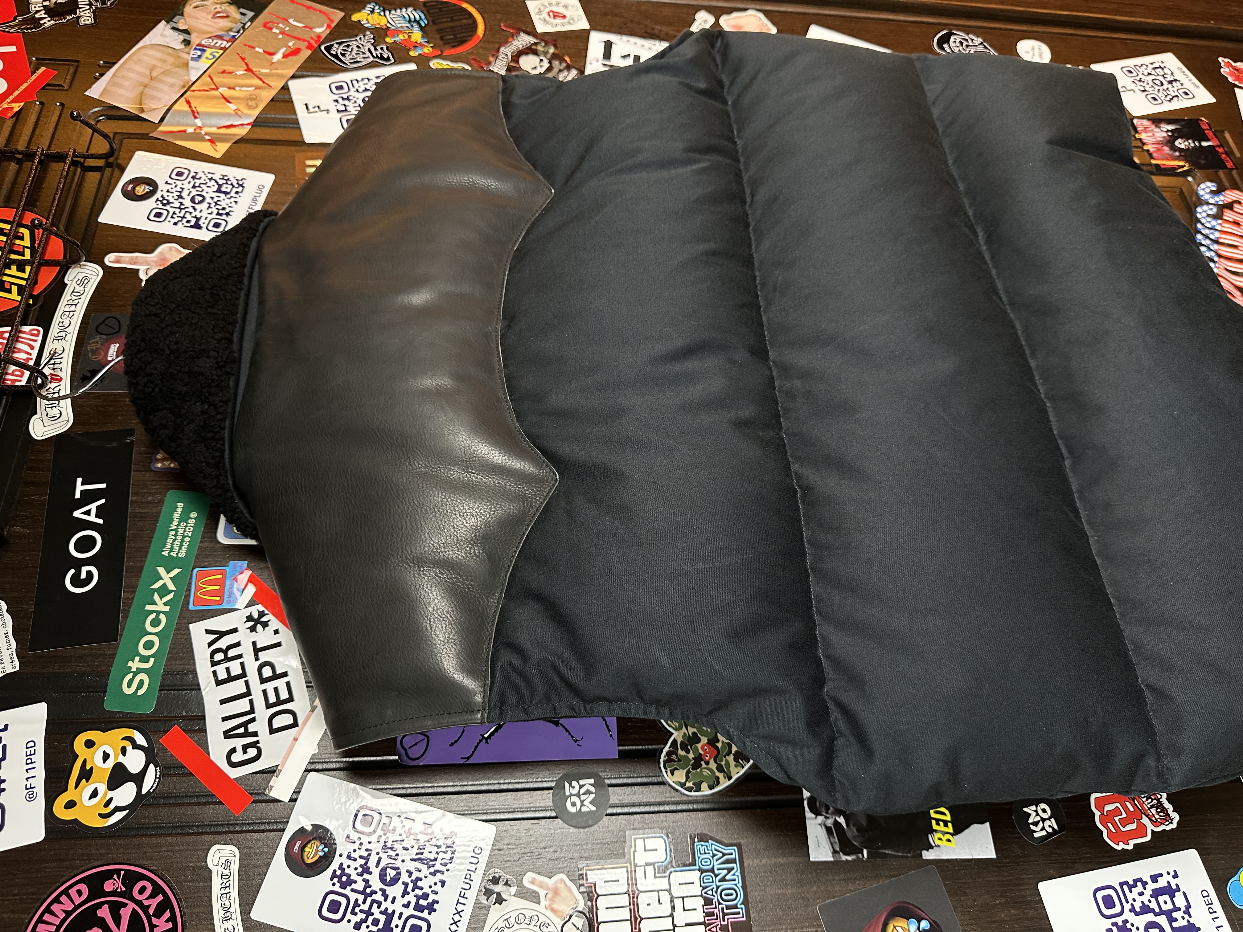 Amiri Amiri Leather Embellished Vest Sherpa, detail view 8