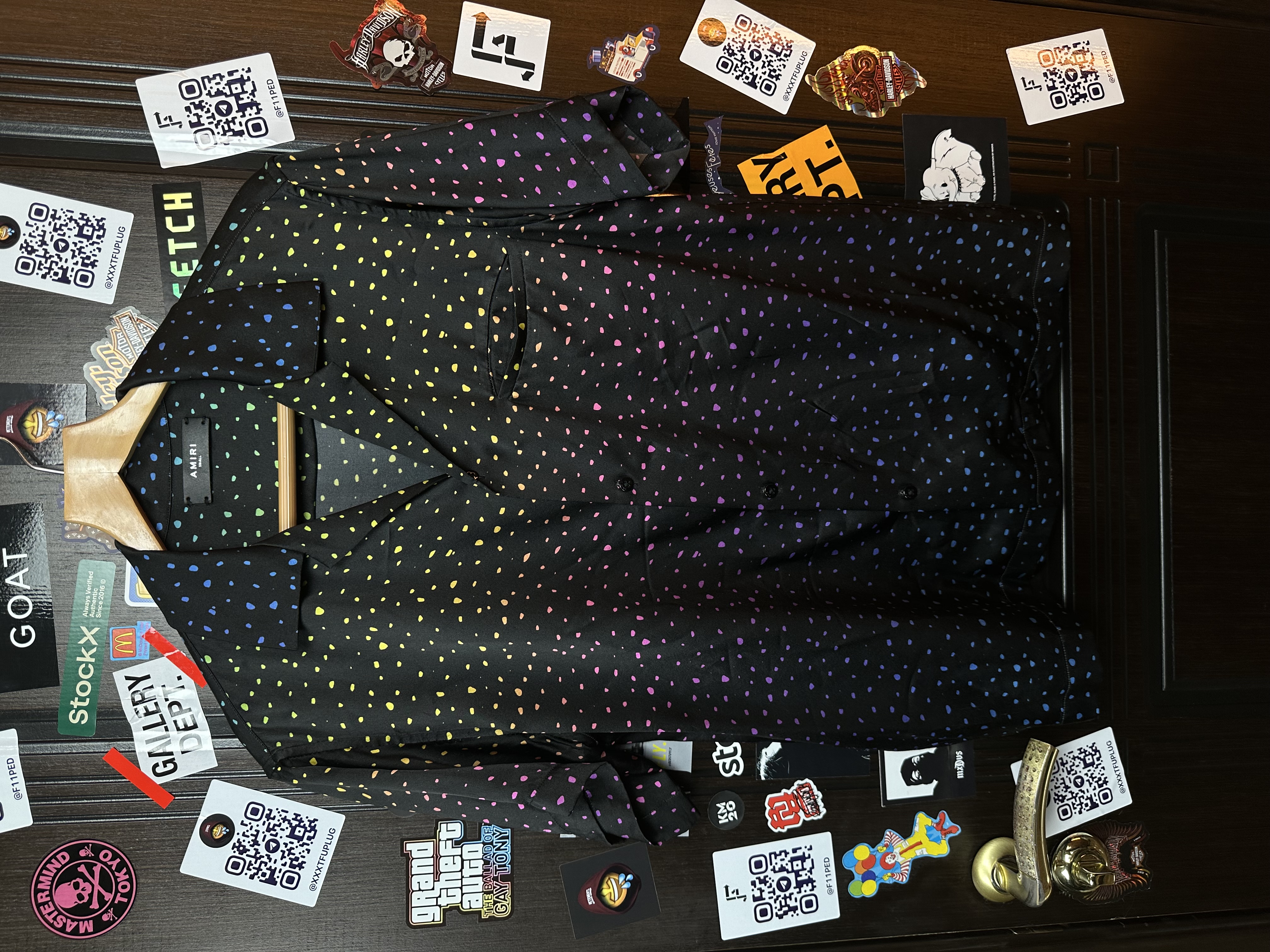 Amiri Silk Small Dots, detail view 2