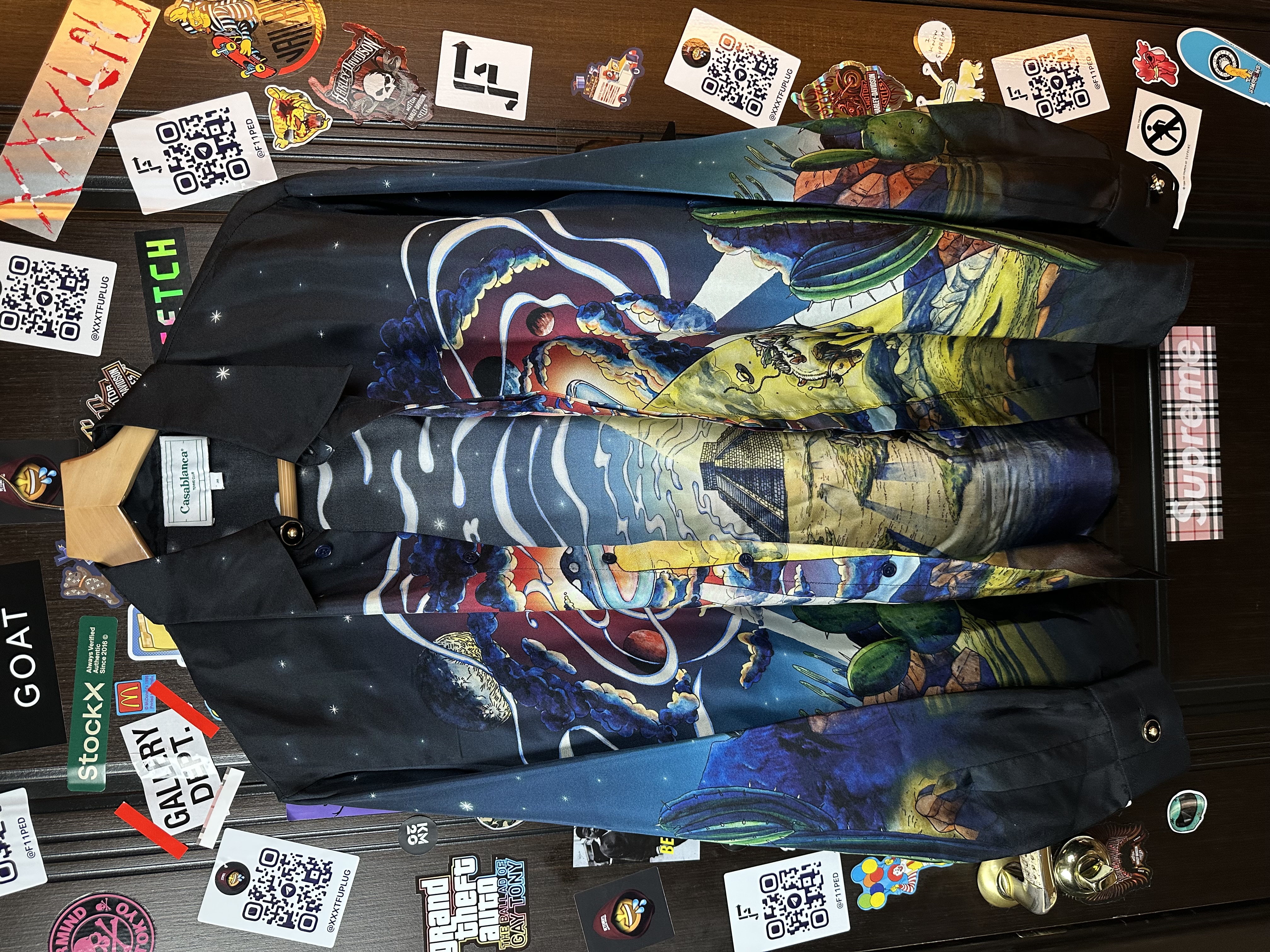 Casablanca Casablanca UFO Cowboy De L'Espace Silk Shirt, detail view 2