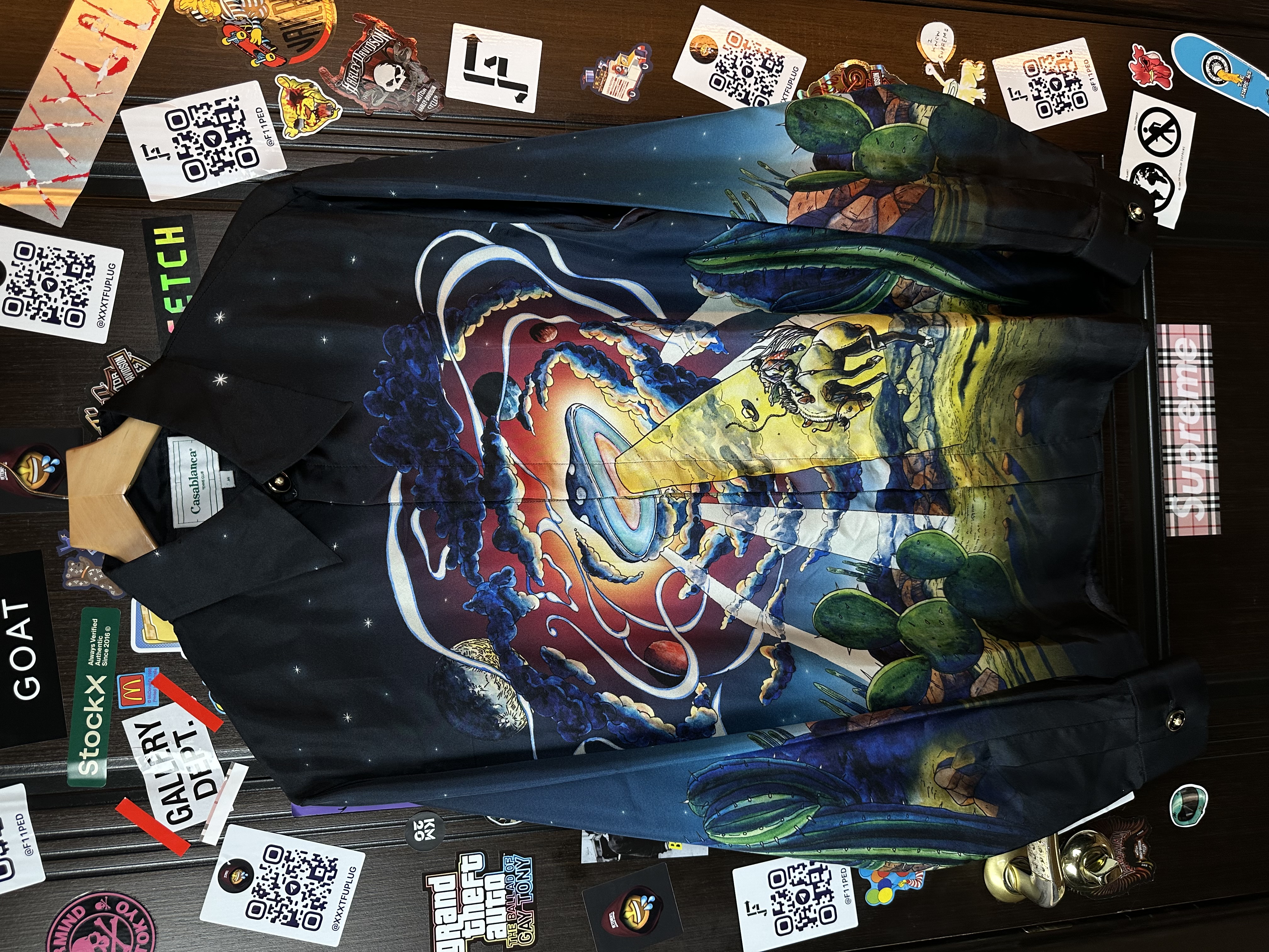 Casablanca Casablanca UFO Cowboy De L'Espace Silk Shirt, detail view 3