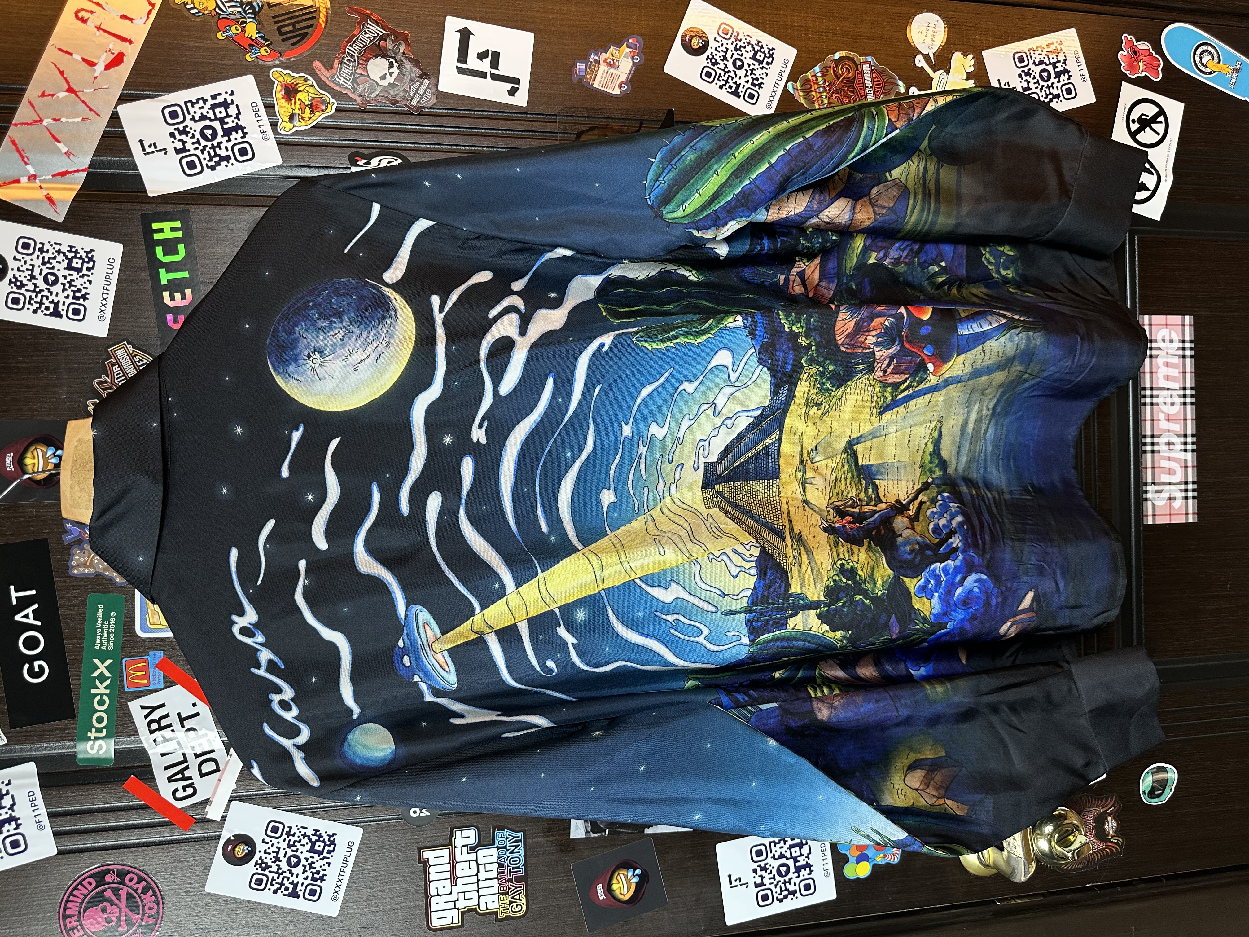 Casablanca Casablanca UFO Cowboy De L'Espace Silk Shirt, detail view 4