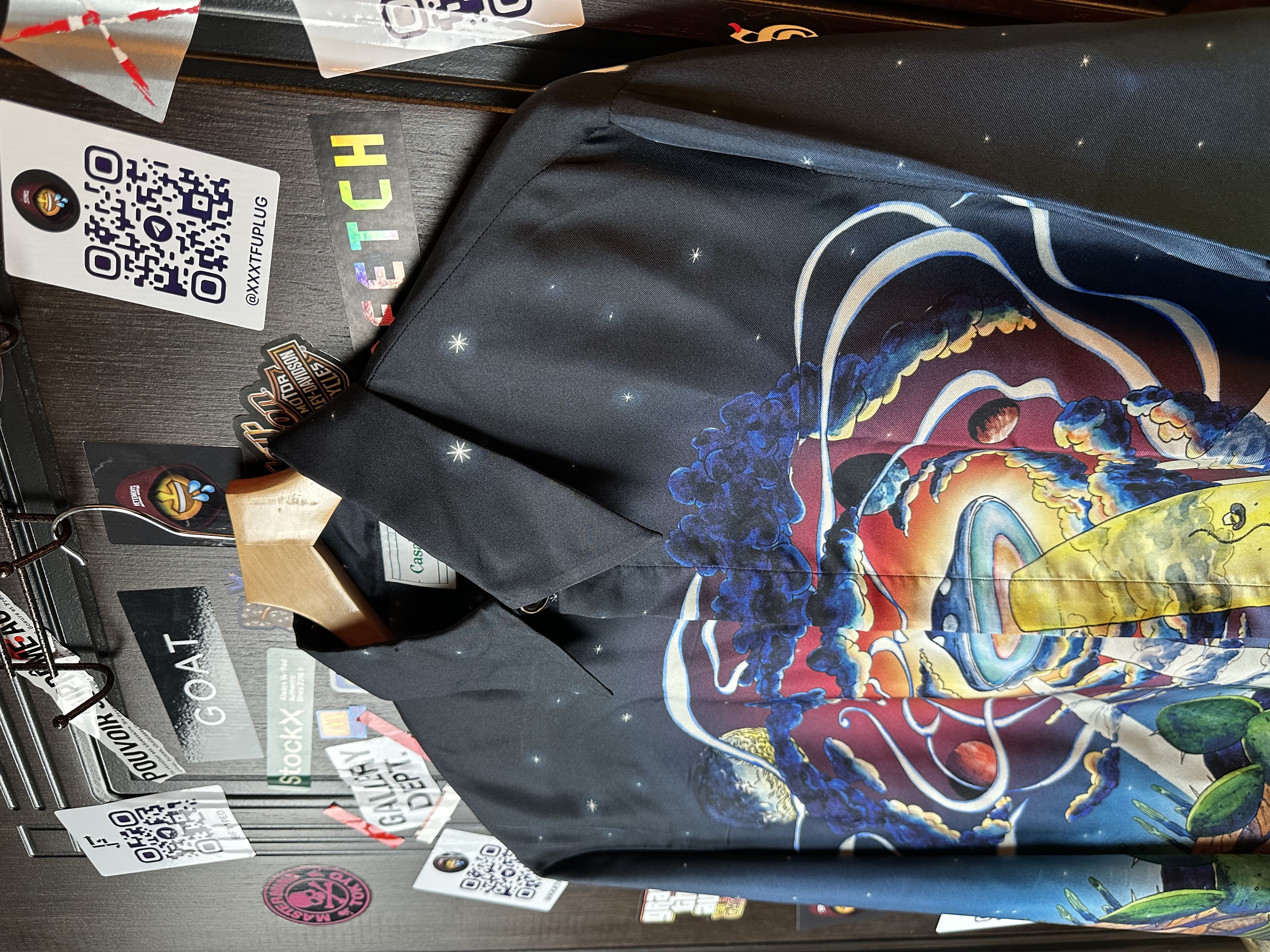 Casablanca Casablanca UFO Cowboy De L'Espace Silk Shirt, detail view 6