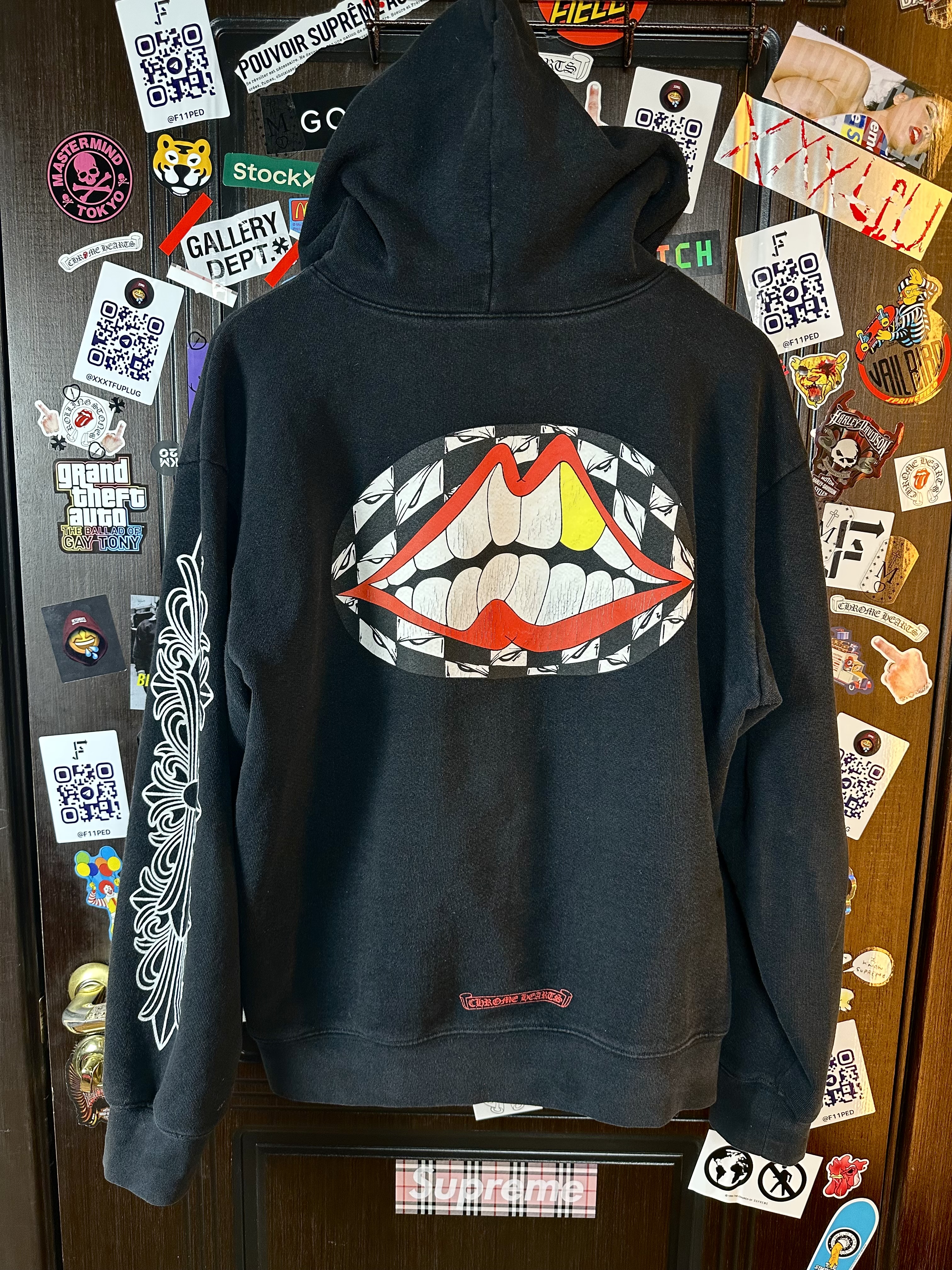 Chrome Hearts Chrome Hearts Matty Boy Chomper Golden tooth Hoodie, detail view 3