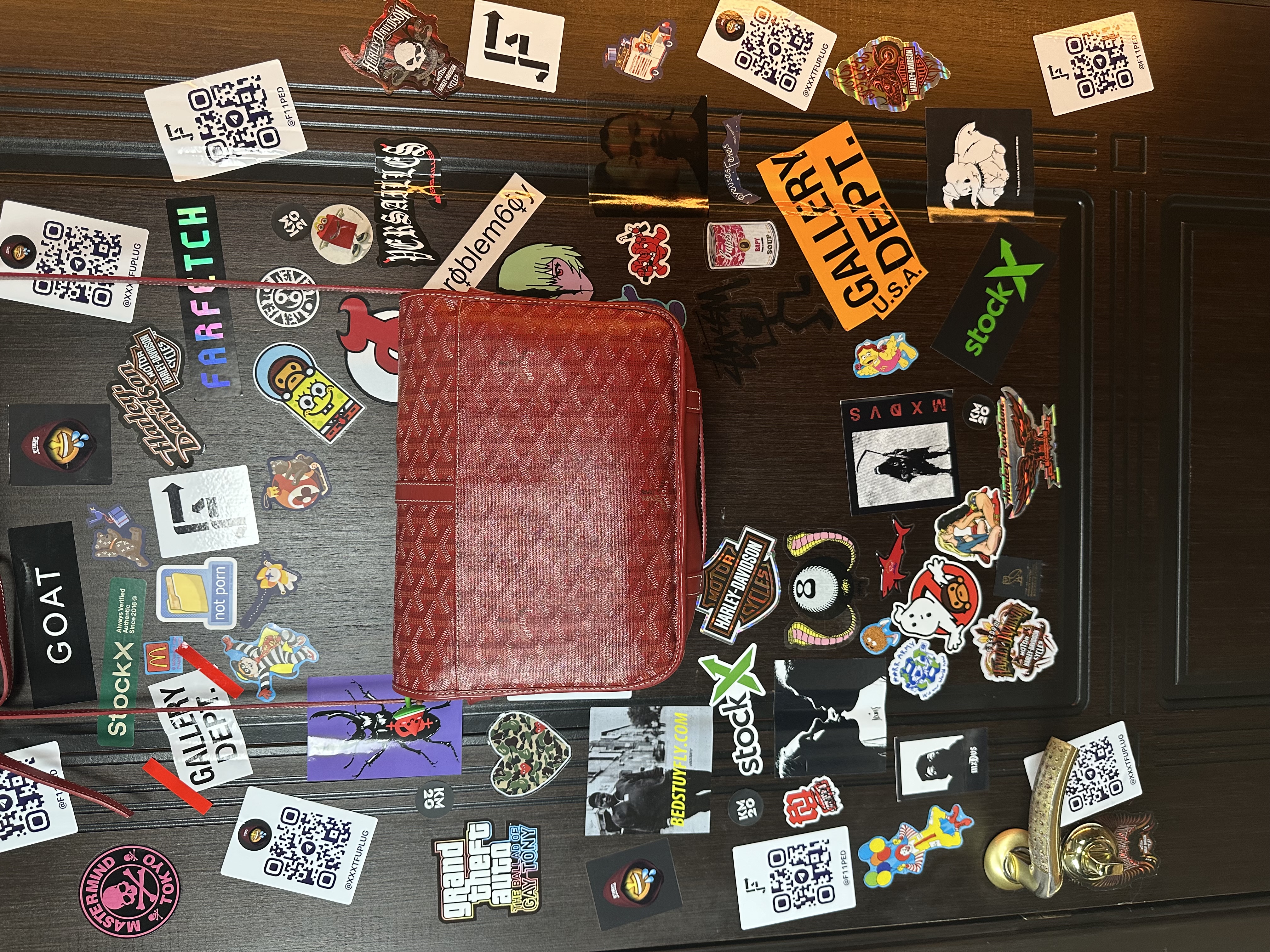 Goyard Belvedere MM Uzi-Red, detail view 2