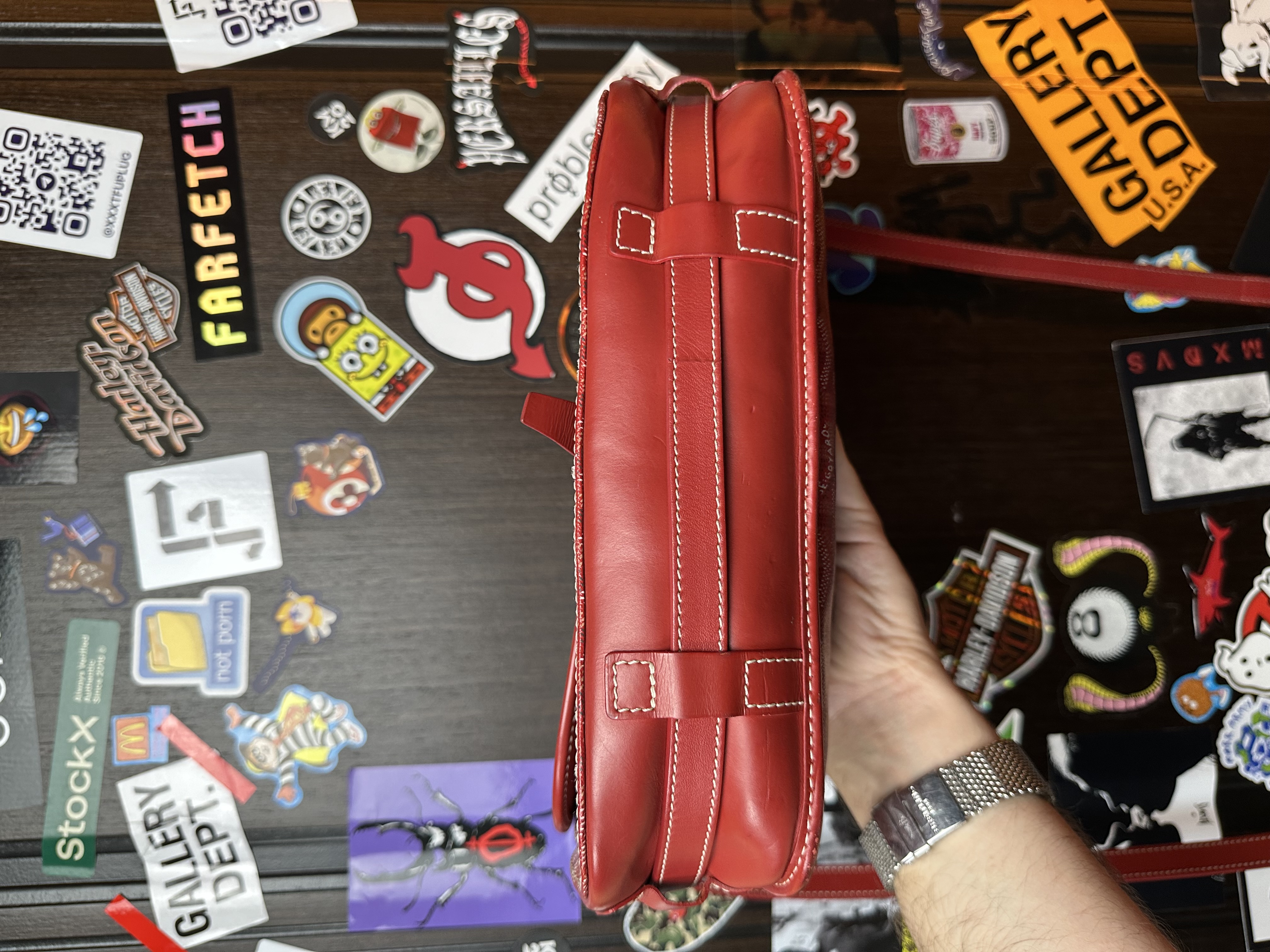 Goyard Belvedere MM Uzi-Red, detail view 13