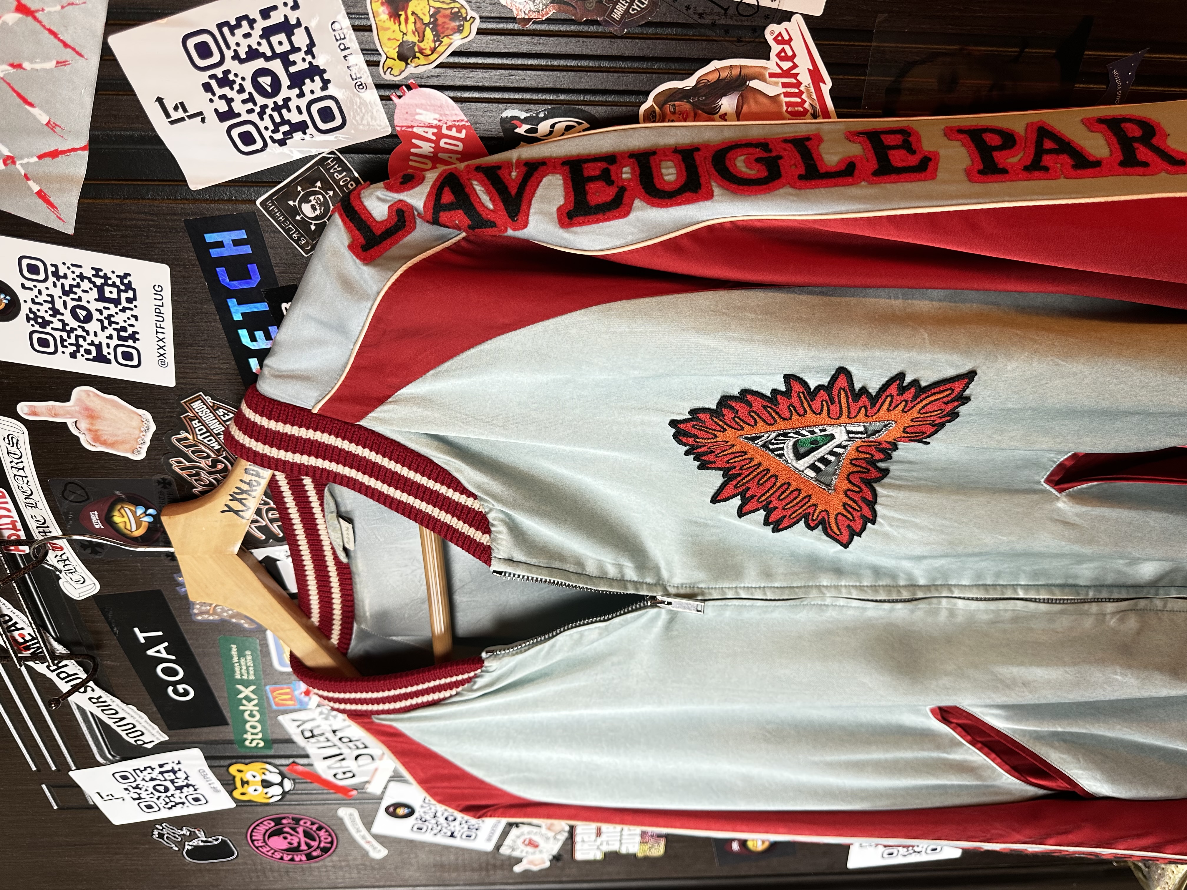 Gucci Gucci SS17 Amour illuminati Silk/Viscose XXL Bomber, detail view 12