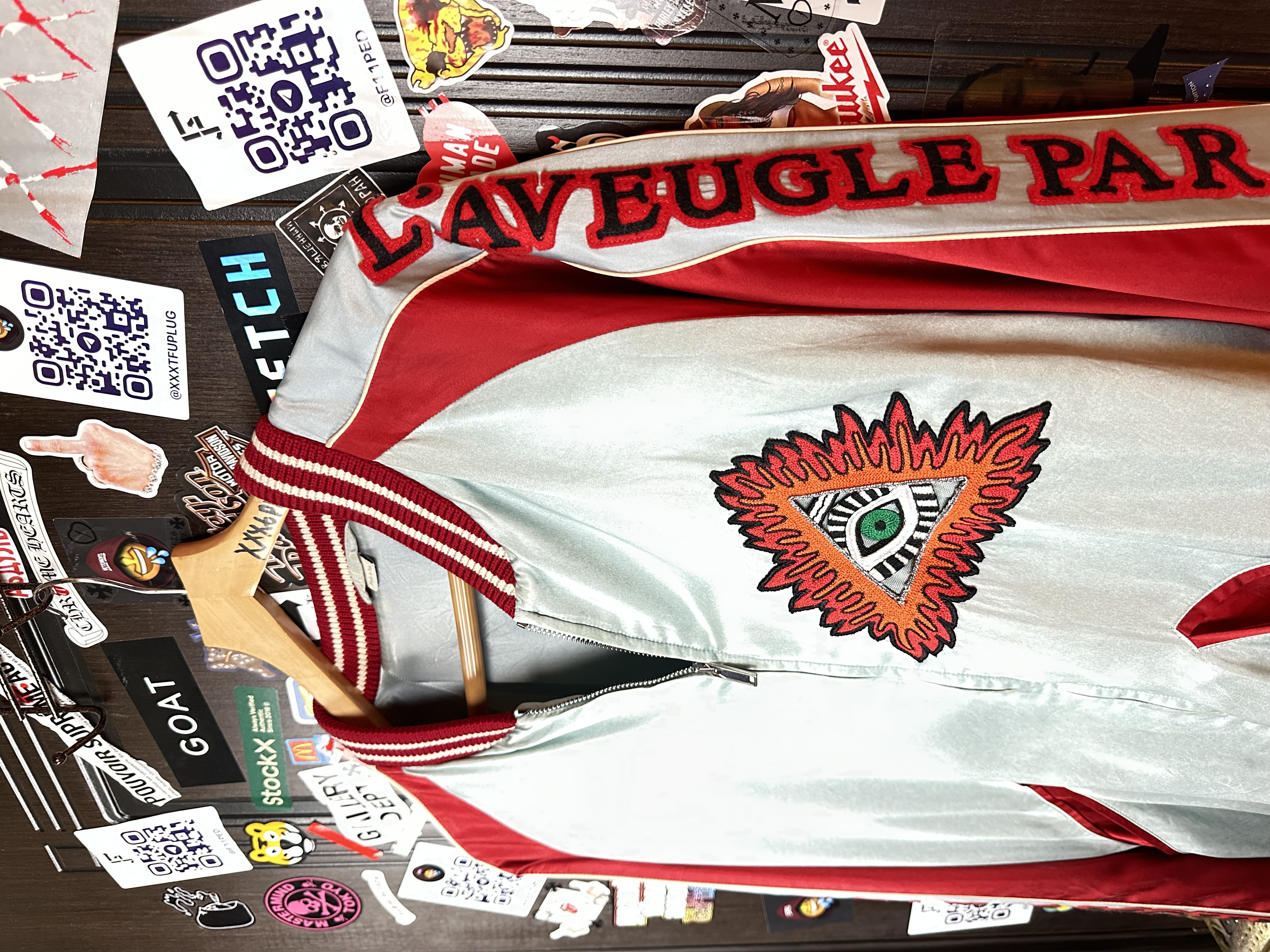 Gucci Gucci SS17 Amour illuminati Silk/Viscose XXL Bomber, detail view 13