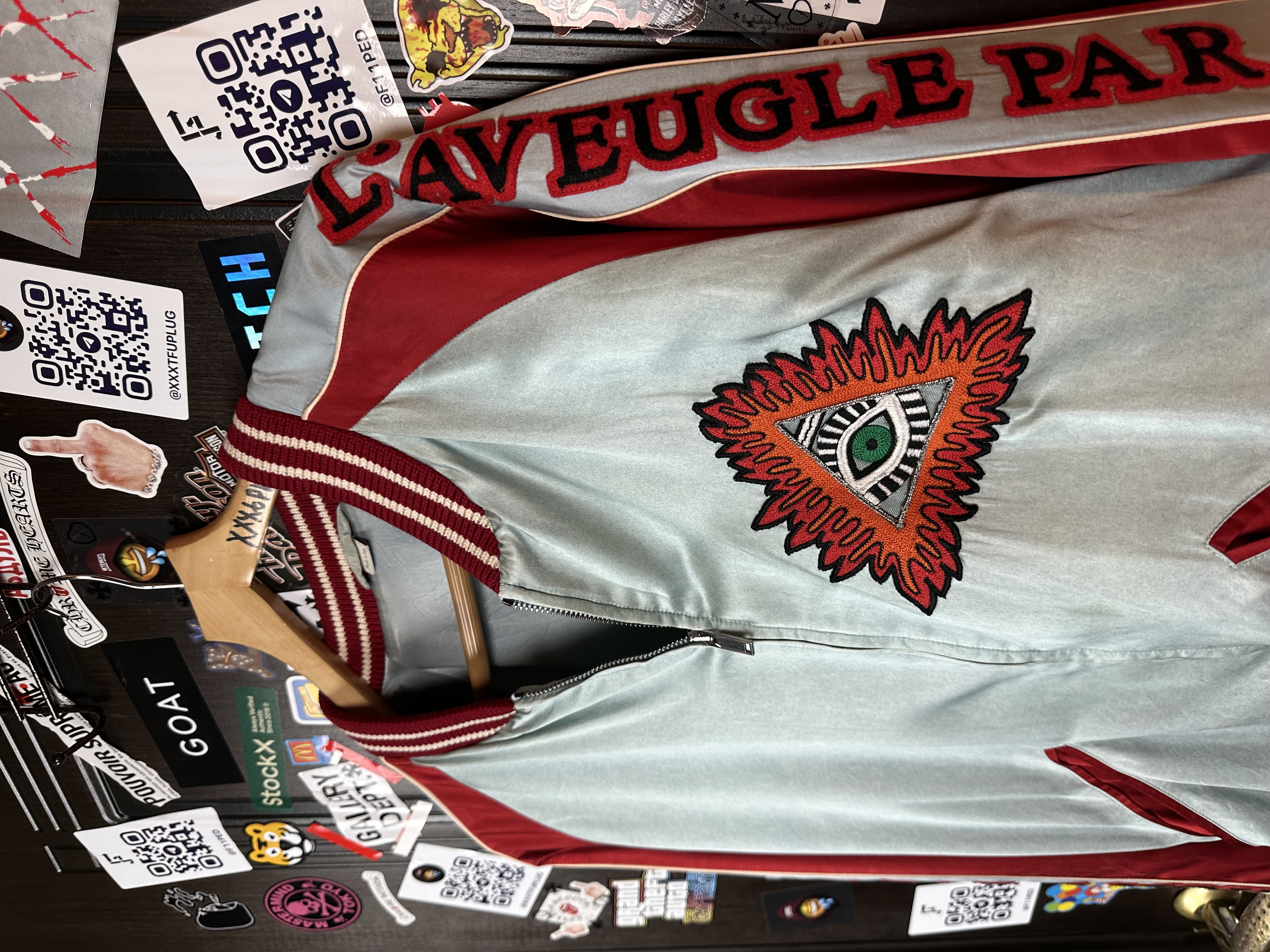 Gucci Gucci SS17 Amour illuminati Silk/Viscose XXL Bomber, detail view 14