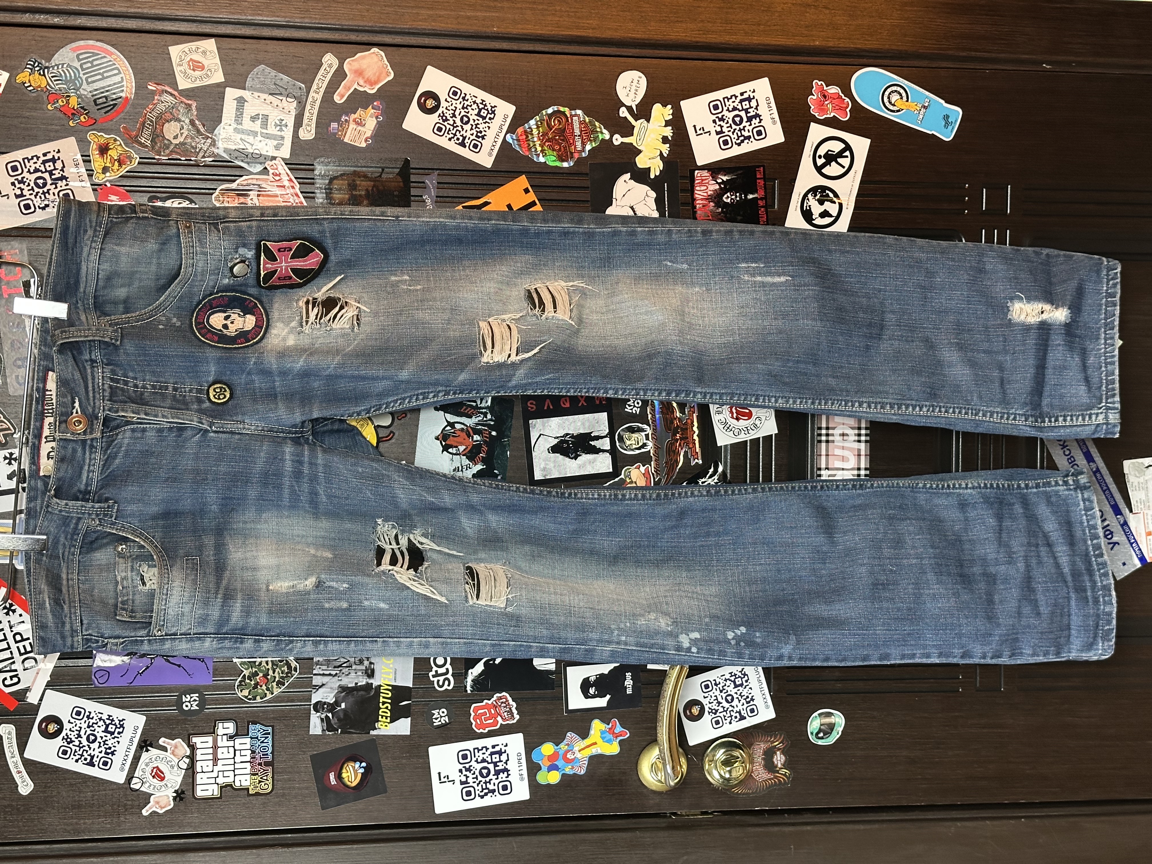 OMB x ERD OMB X ERD "FUCK PEDOPHILIA" Jeans, detail view 6