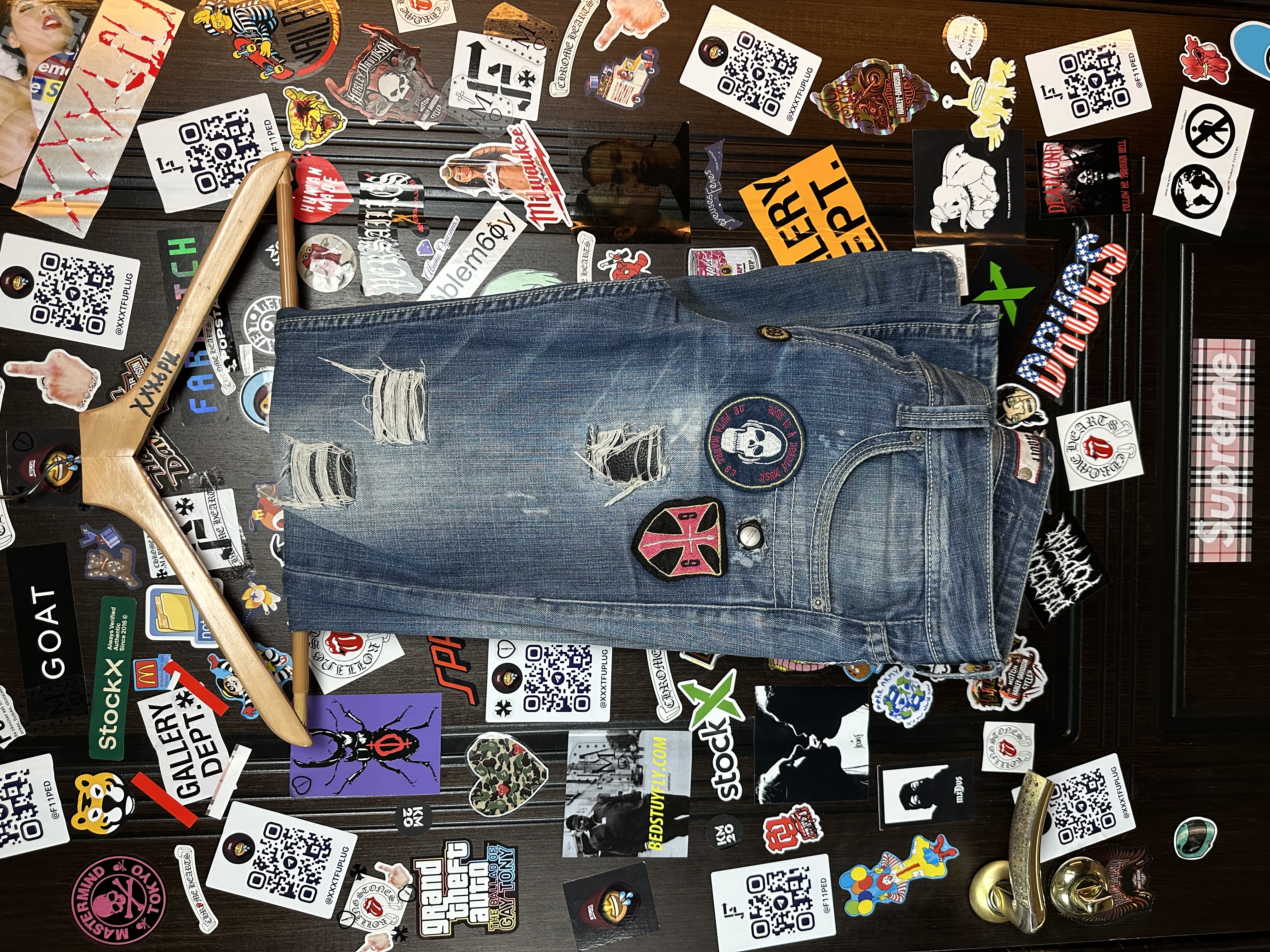 OMB x ERD OMB X ERD "FUCK PEDOPHILIA" Jeans