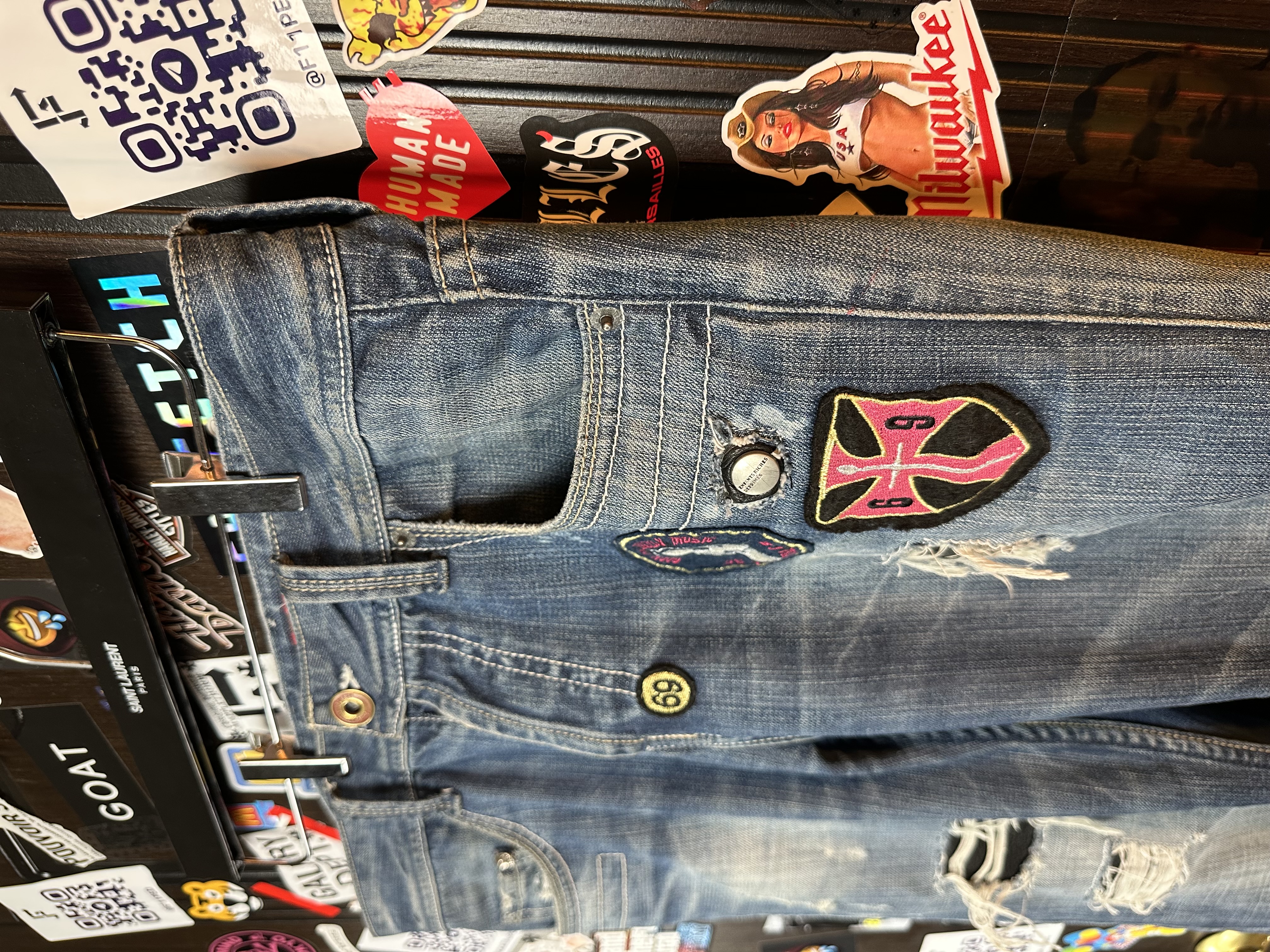 OMB x ERD OMB X ERD "FUCK PEDOPHILIA" Jeans, detail view 8