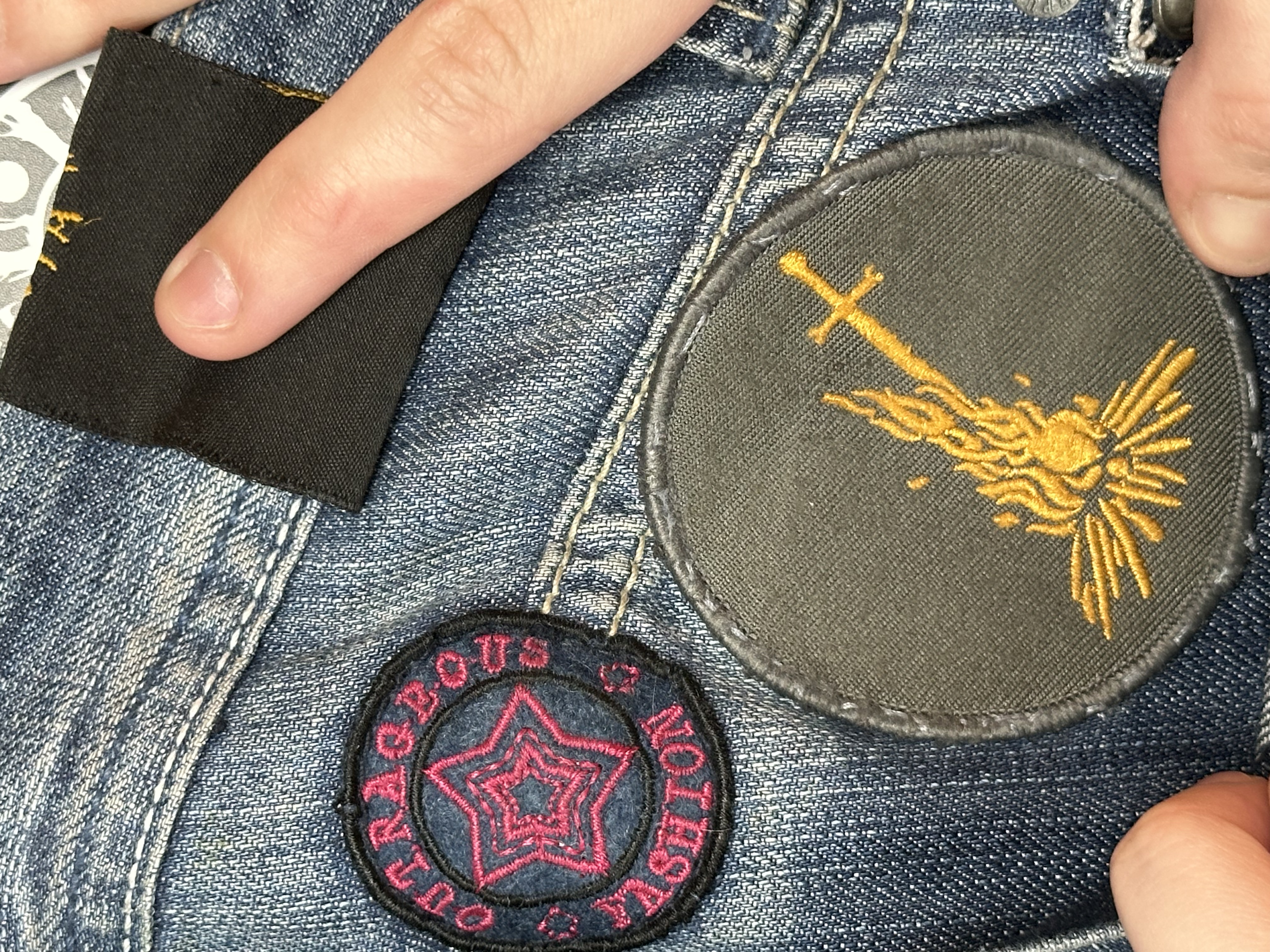 OMB x ERD OMB X ERD "FUCK PEDOPHILIA" Jeans, detail view 14