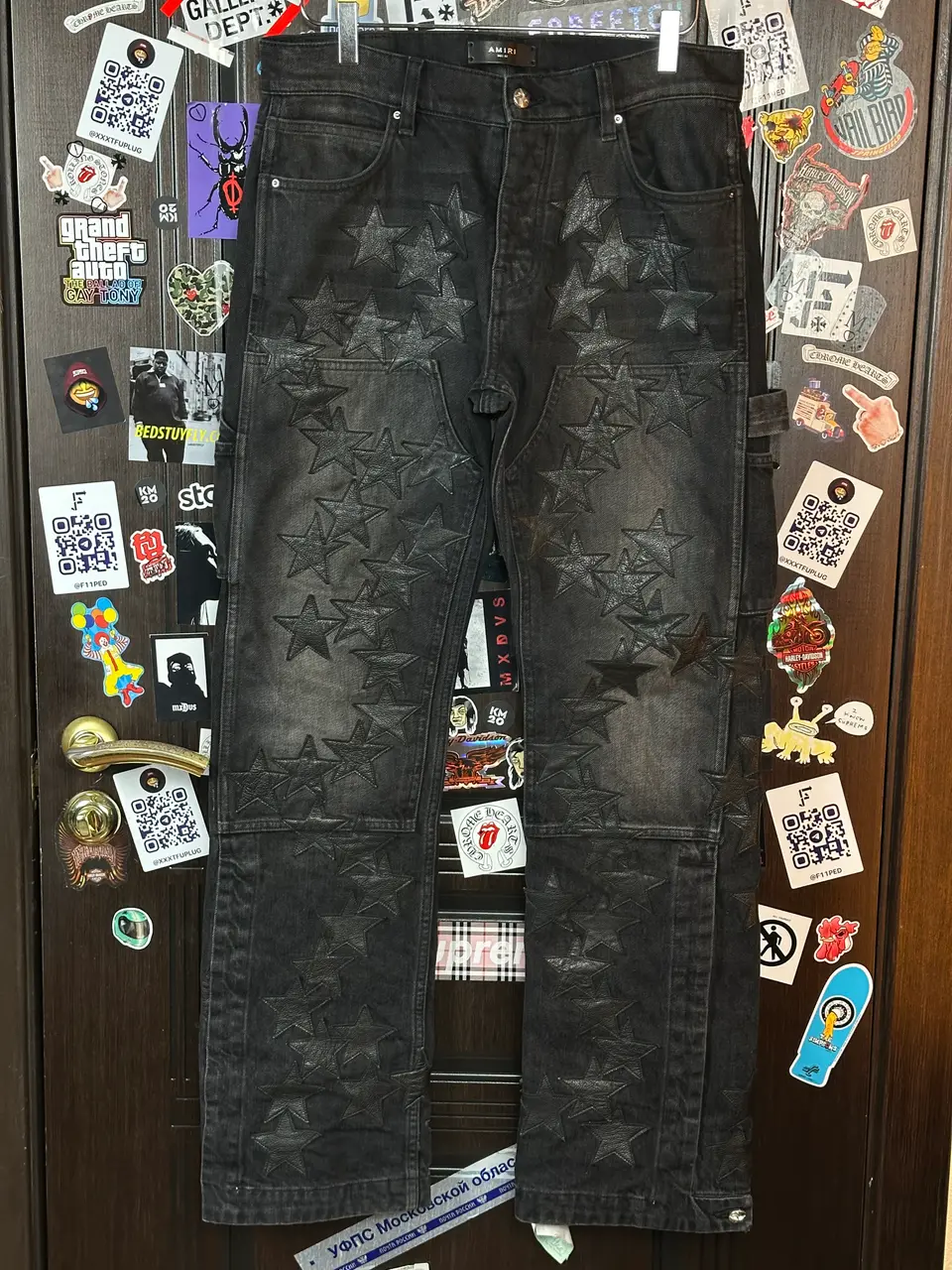 Amiri Amiri & Chemist FW 2022 Black Carpenter Jeans, detail view 2
