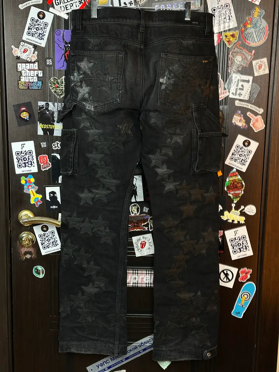 Amiri Amiri & Chemist FW 2022 Black Carpenter Jeans, detail view 3