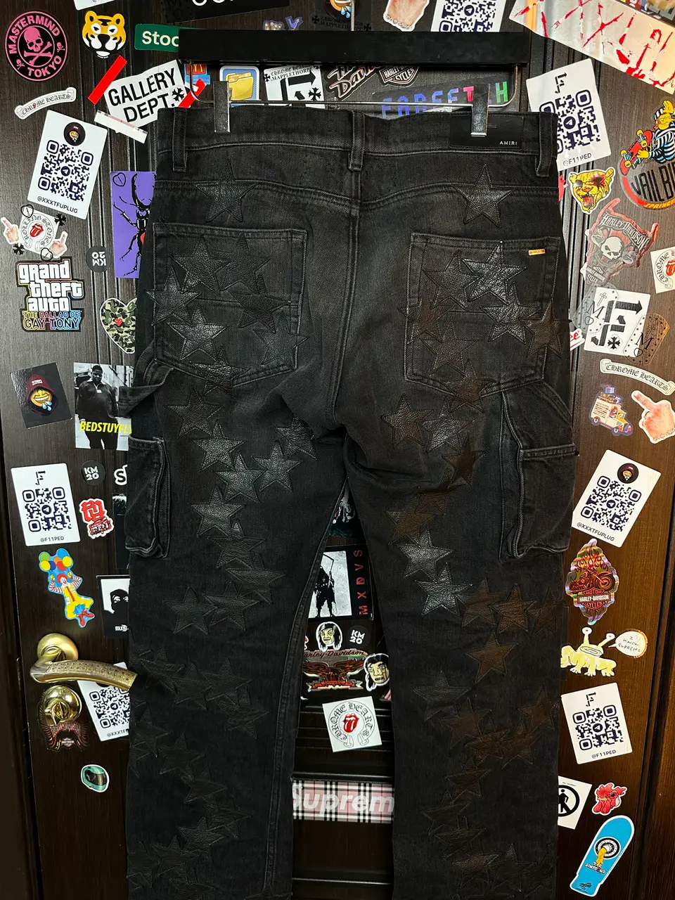Amiri Amiri & Chemist FW 2022 Black Carpenter Jeans, detail view 4