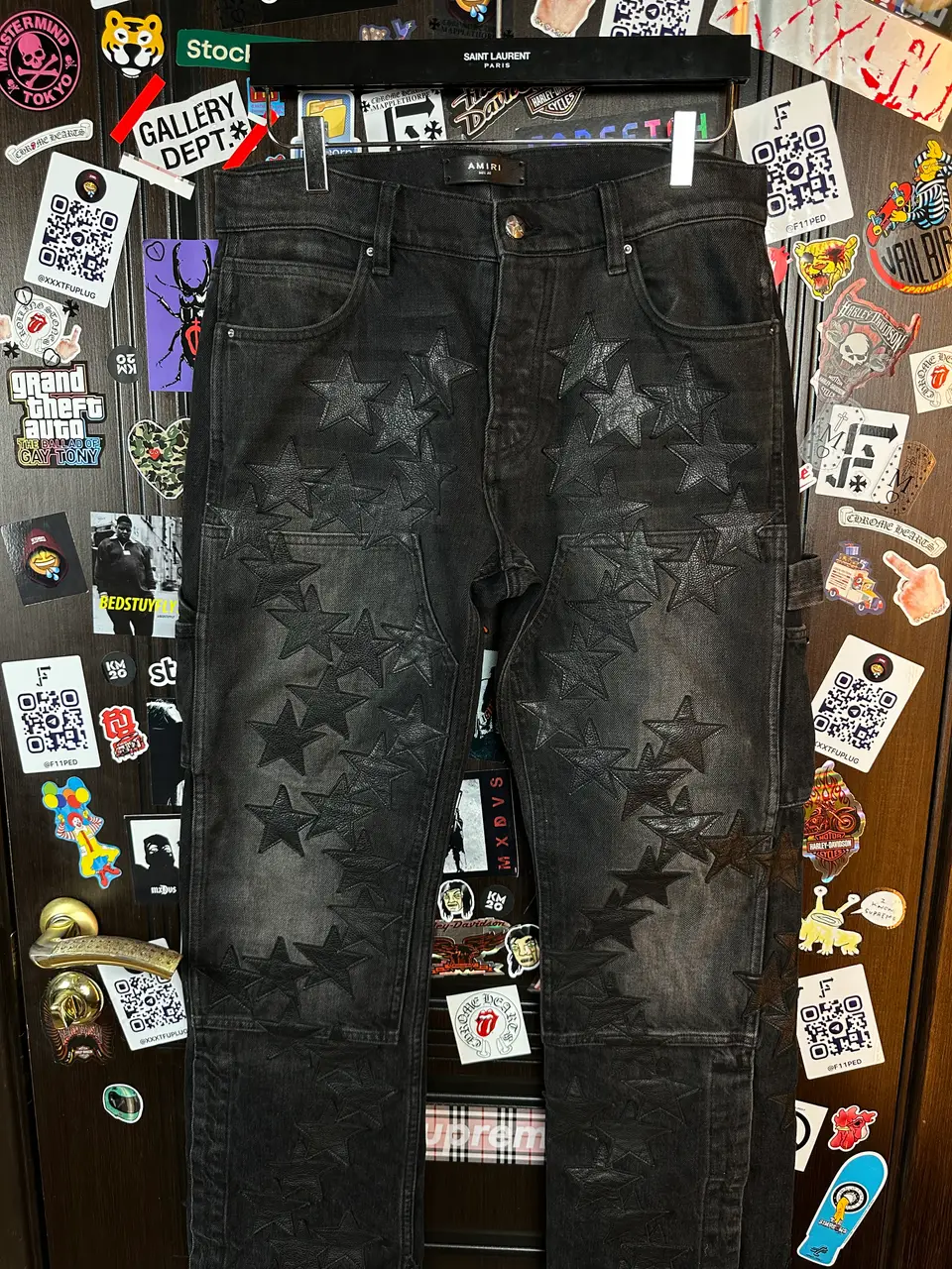 Amiri Amiri & Chemist FW 2022 Black Carpenter Jeans, detail view 5