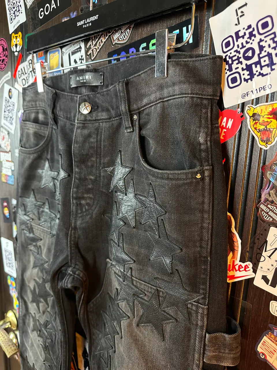 Amiri Amiri & Chemist FW 2022 Black Carpenter Jeans, detail view 6