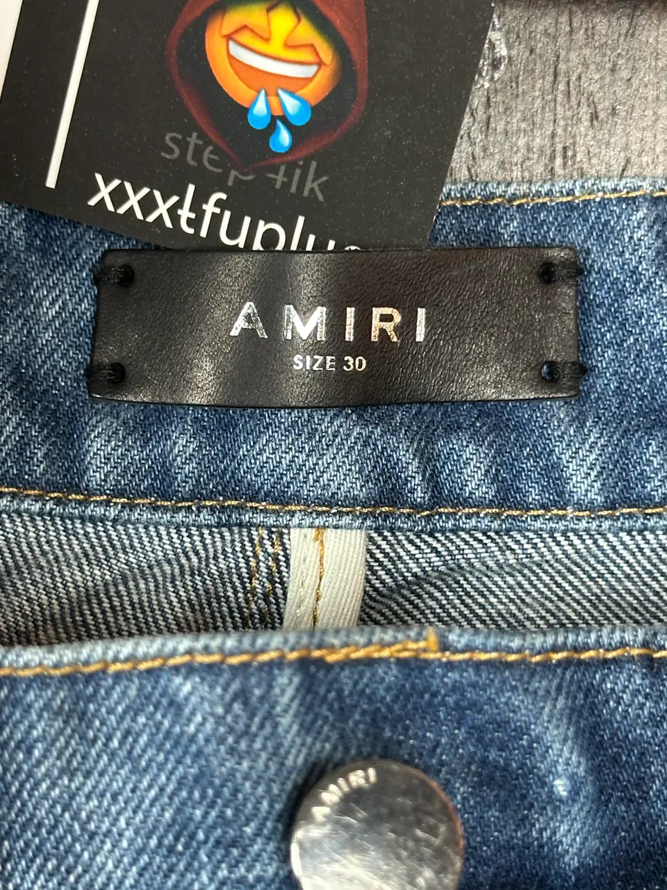 Amiri Amiri Blue Flare Jeans, detail view 15