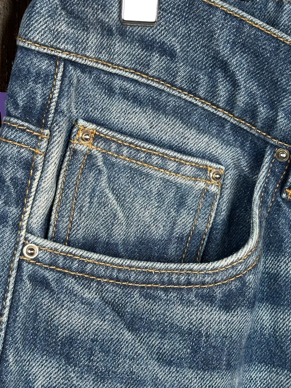 Amiri Amiri Blue Flare Jeans, detail view 16
