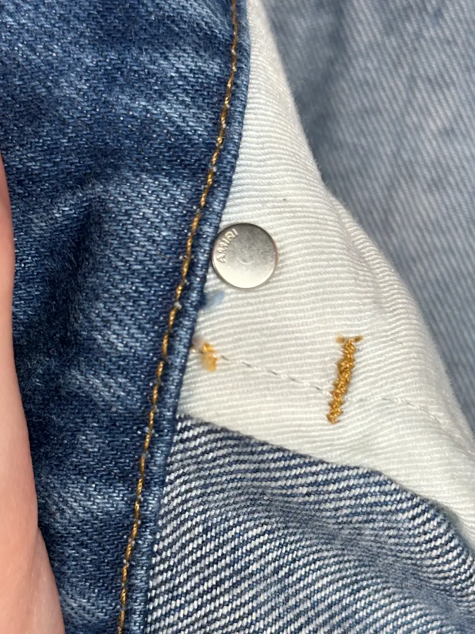 Amiri Amiri Blue Flare Jeans, detail view 18