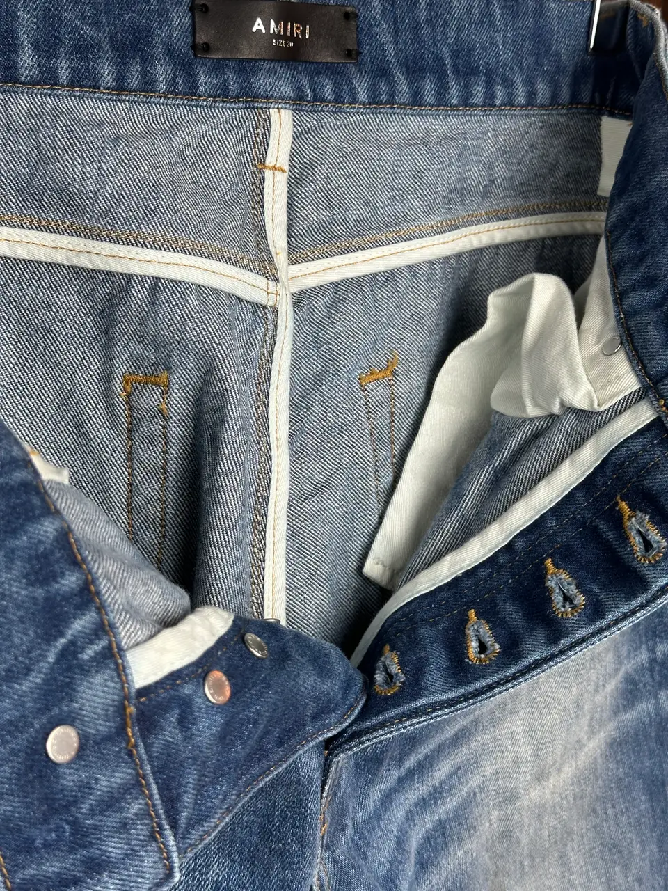 Amiri Amiri Blue Flare Jeans, detail view 20