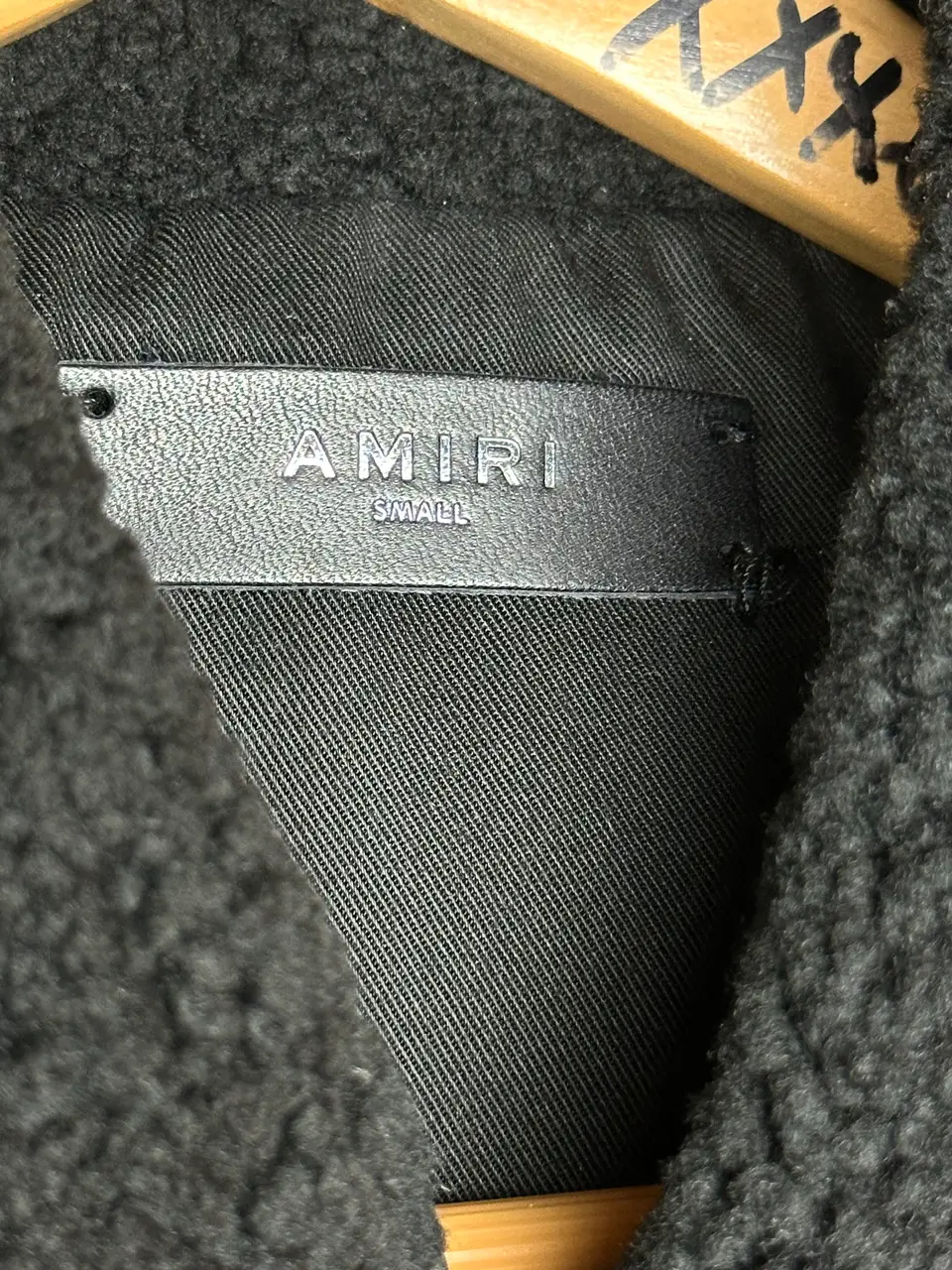 Amiri Amiri Leather Embellished Vest Sherpa, detail view 9