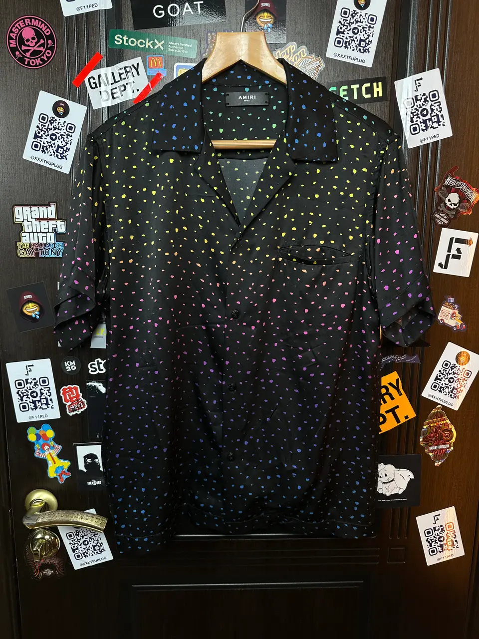 Amiri Silk Small Dots, detail view 2
