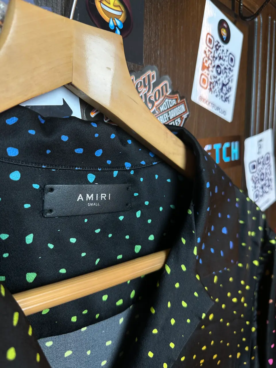 Amiri Silk Small Dots, detail view 5