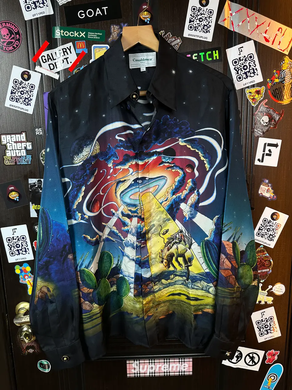 Casablanca Casablanca UFO Cowboy De L'Espace Silk Shirt