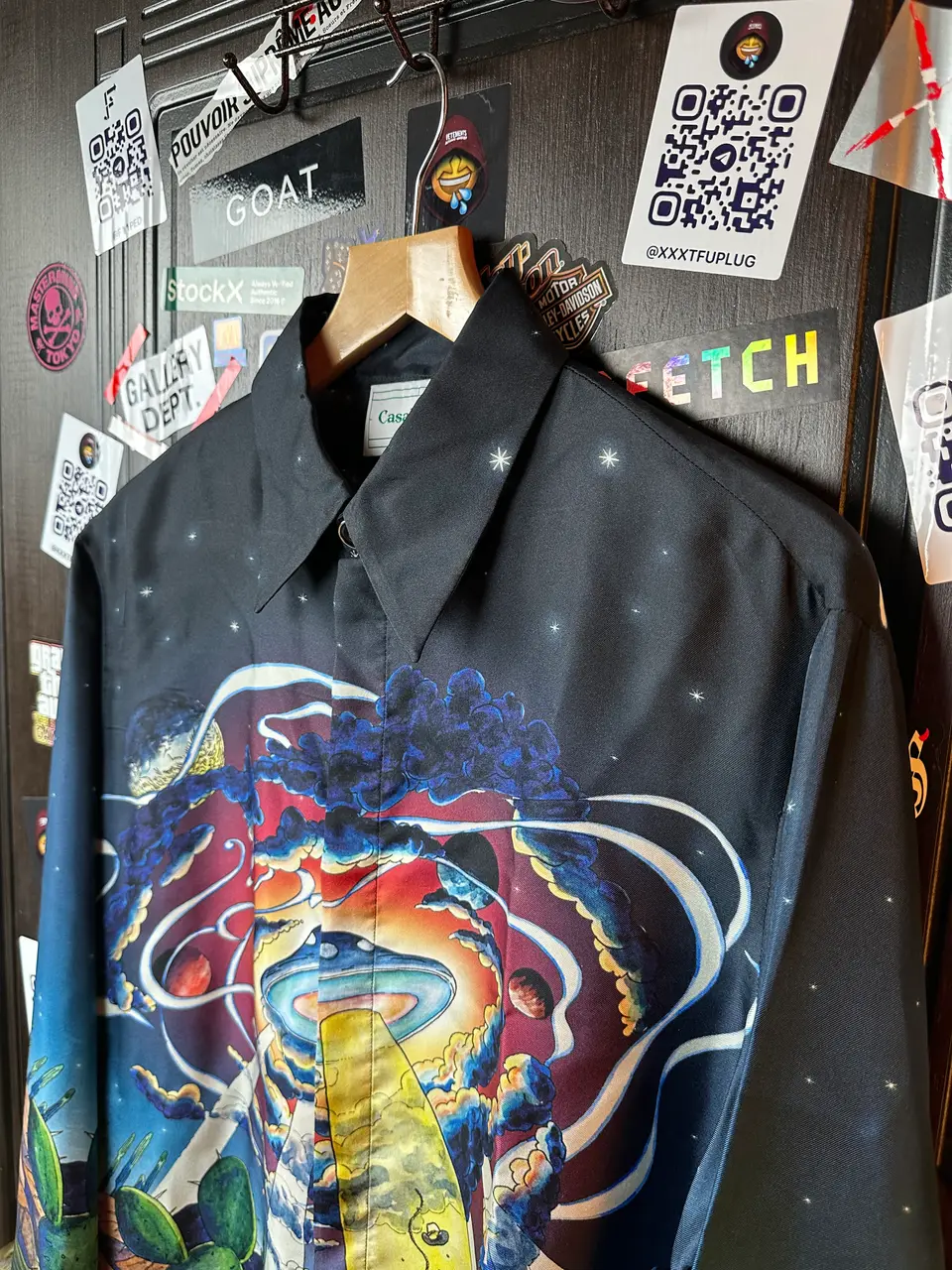 Casablanca Casablanca UFO Cowboy De L'Espace Silk Shirt, detail view 6