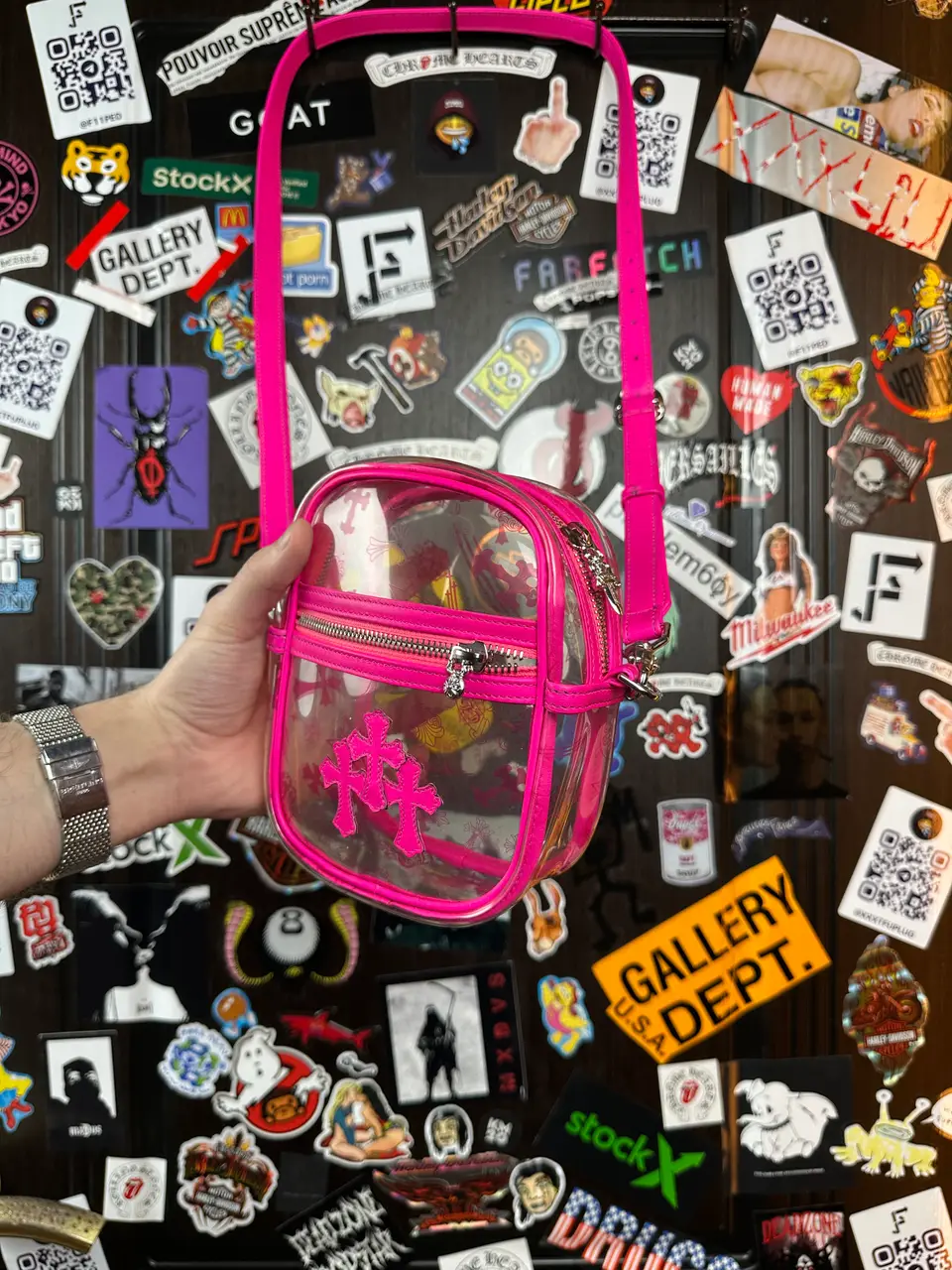 Chrome Hearts Pink taka bag, detail view 2