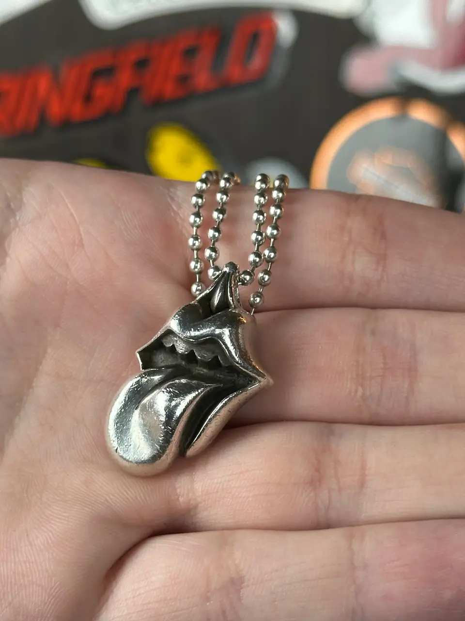 Chrome Hearts Rolling Stones Pendant, detail view 4