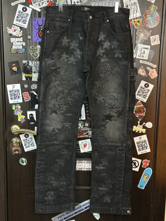 Amiri Amiri & Chemist FW 2022 Black Carpenter Jeans, detail view 2