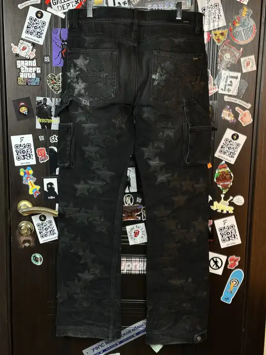 Amiri Amiri & Chemist FW 2022 Black Carpenter Jeans, detail view 3