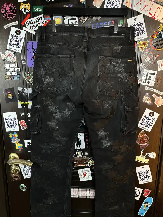 Amiri Amiri & Chemist FW 2022 Black Carpenter Jeans, detail view 4
