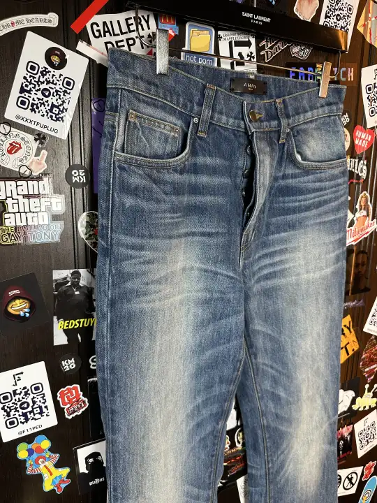 Amiri Amiri Blue Flare Jeans, detail view 10