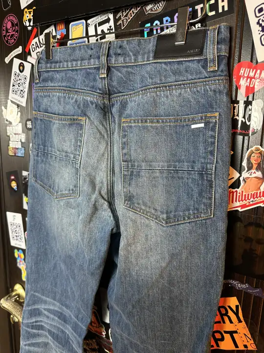 Amiri Amiri Blue Flare Jeans, detail view 11